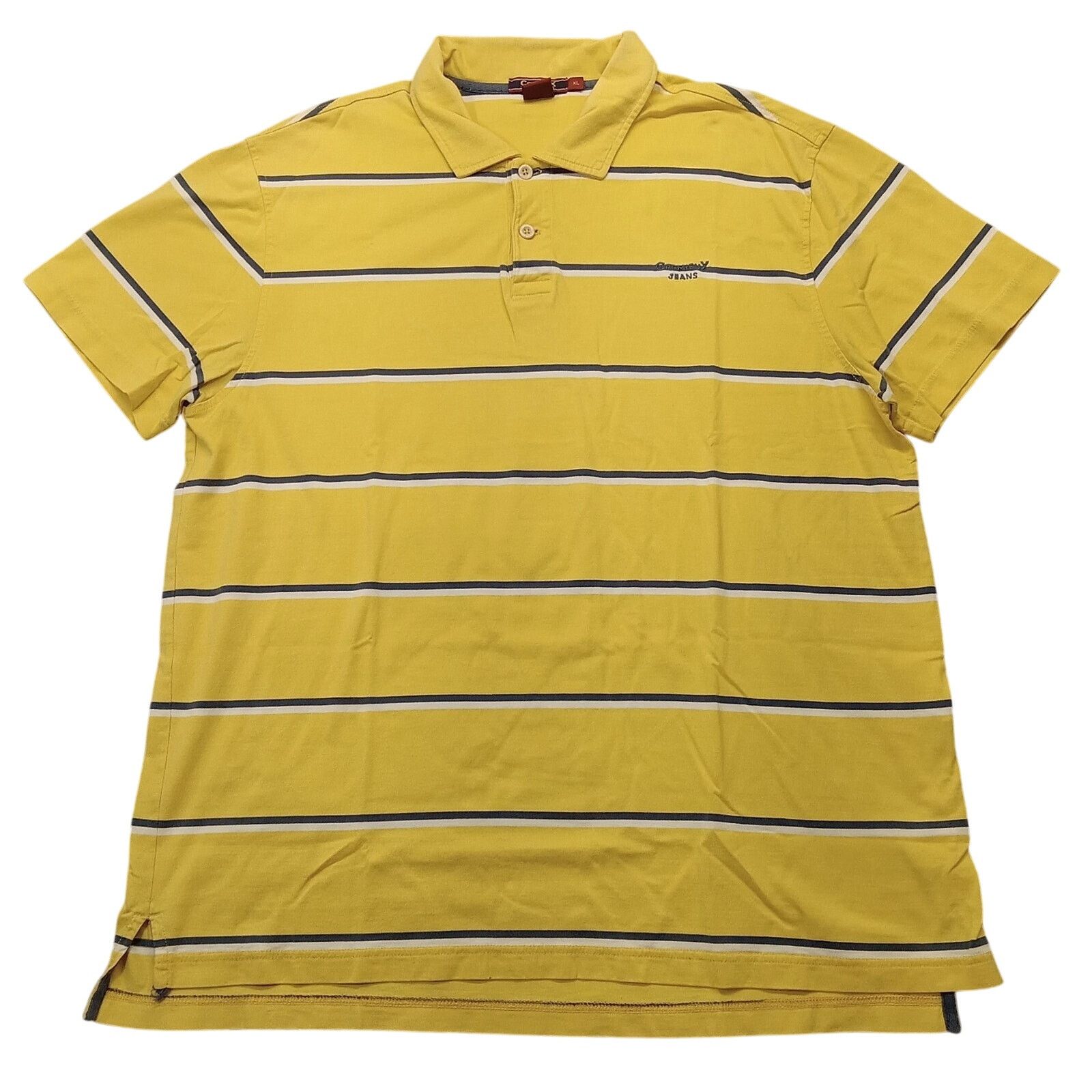 Cremieux Cremieux Polo Shirt XL 2 Button Short Sleeve Yellow Stiped Size US XL / EU 56 / 4 - 1 Thumbnail