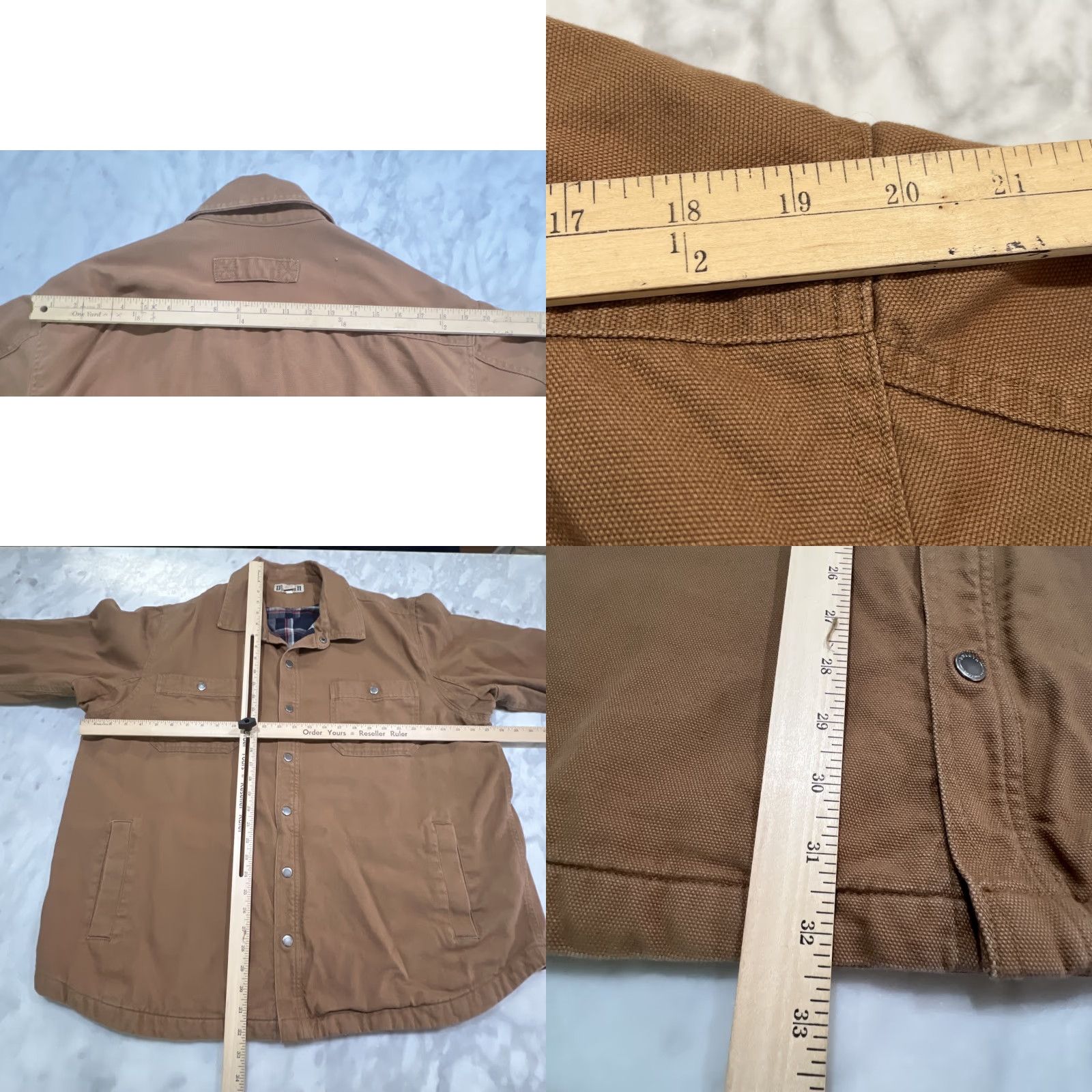 Duluth Trading Company DULUTH TRADING CO Fire Hose Flannel Lined Shirt Men 2XL Brown Cotton Canvas Regular Fit Long Sleeve Snap Collar Robusto Durable Workwear 90s? Size US XXL / EU 58 / 5 - 8 Thumbnail