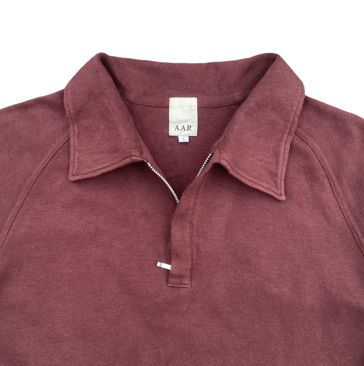Yohji Yamamoto At All Risk A.A.R Burgundy Zipper Polo Size US M / EU 48-50 / 2 - 2 Thumbnail