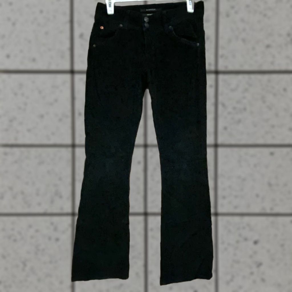 J Brand J Brand Hudson Womens Flared Low Rise Corduroy Jeans Black Size 25 Size 42" / US 20 - 1 Thumbnail
