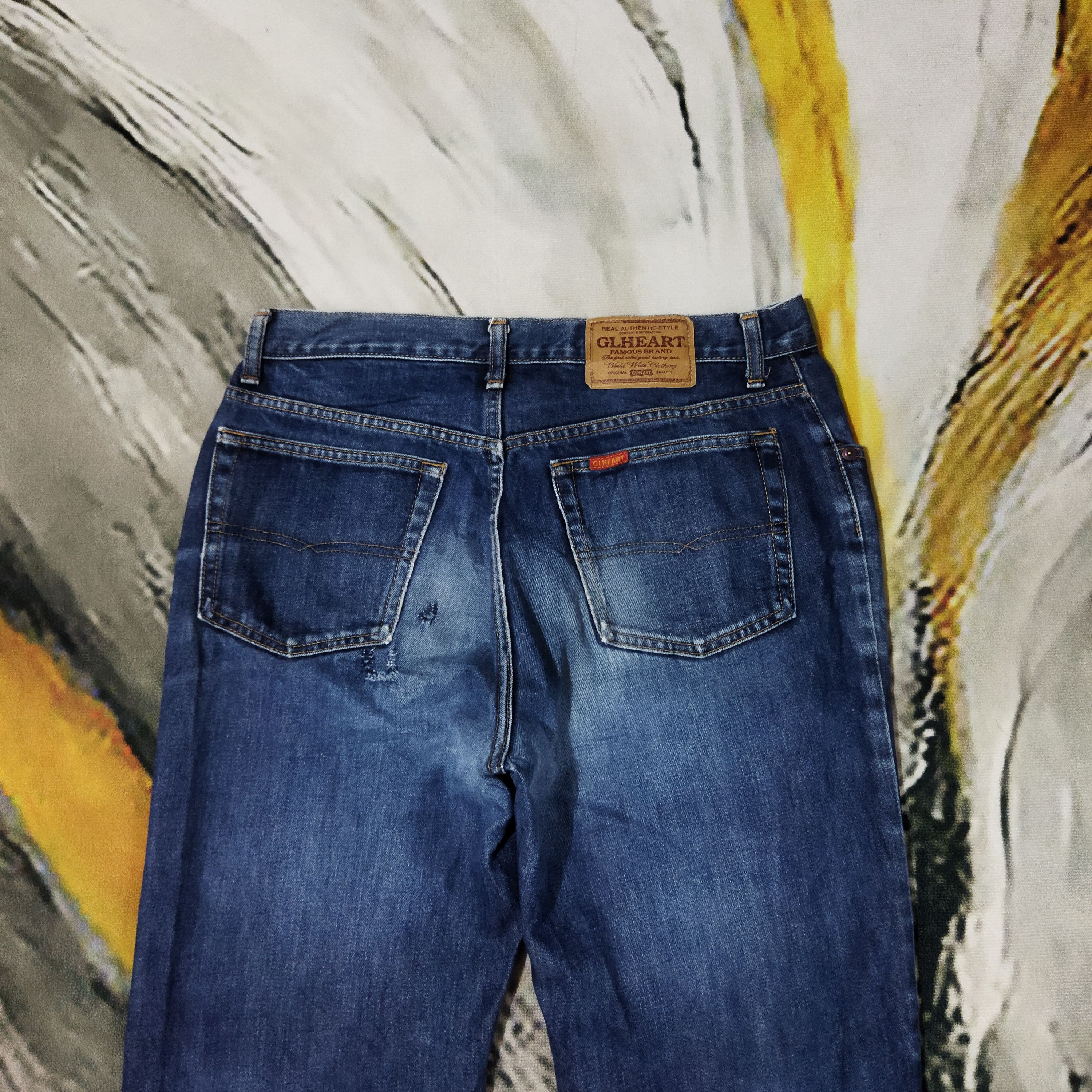 Japanese Brand × Vintage VINTAGE GLHEART DISTRESSED BLUE JEANS PANTS Size US 32 / EU 48 - 8 Thumbnail