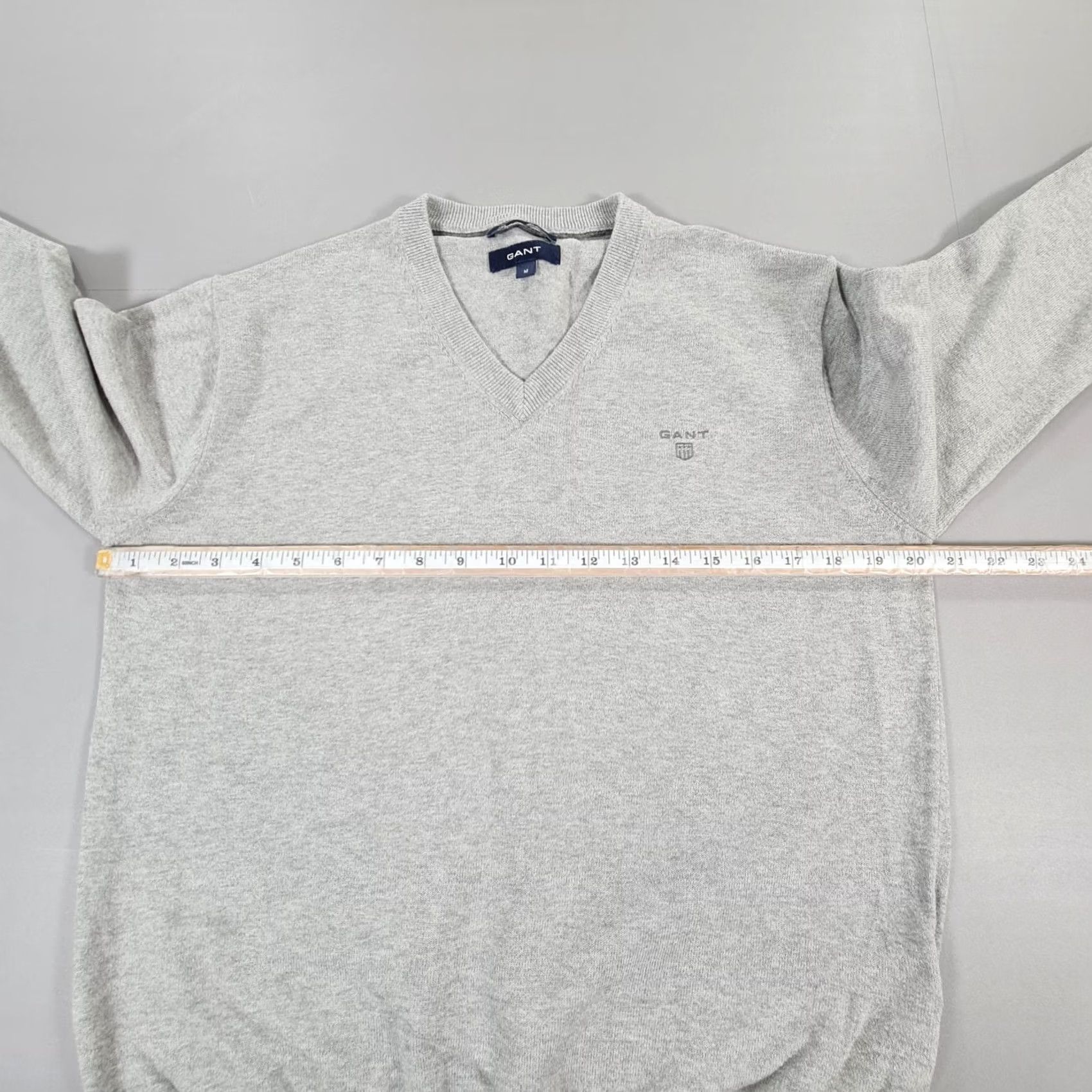 Gant GANT Mens Jumper Grey Medium 100% Cotton Knit Long Sleeve Cable Sweatshirt Size US M / EU 48-50 / 2 - 6 Thumbnail