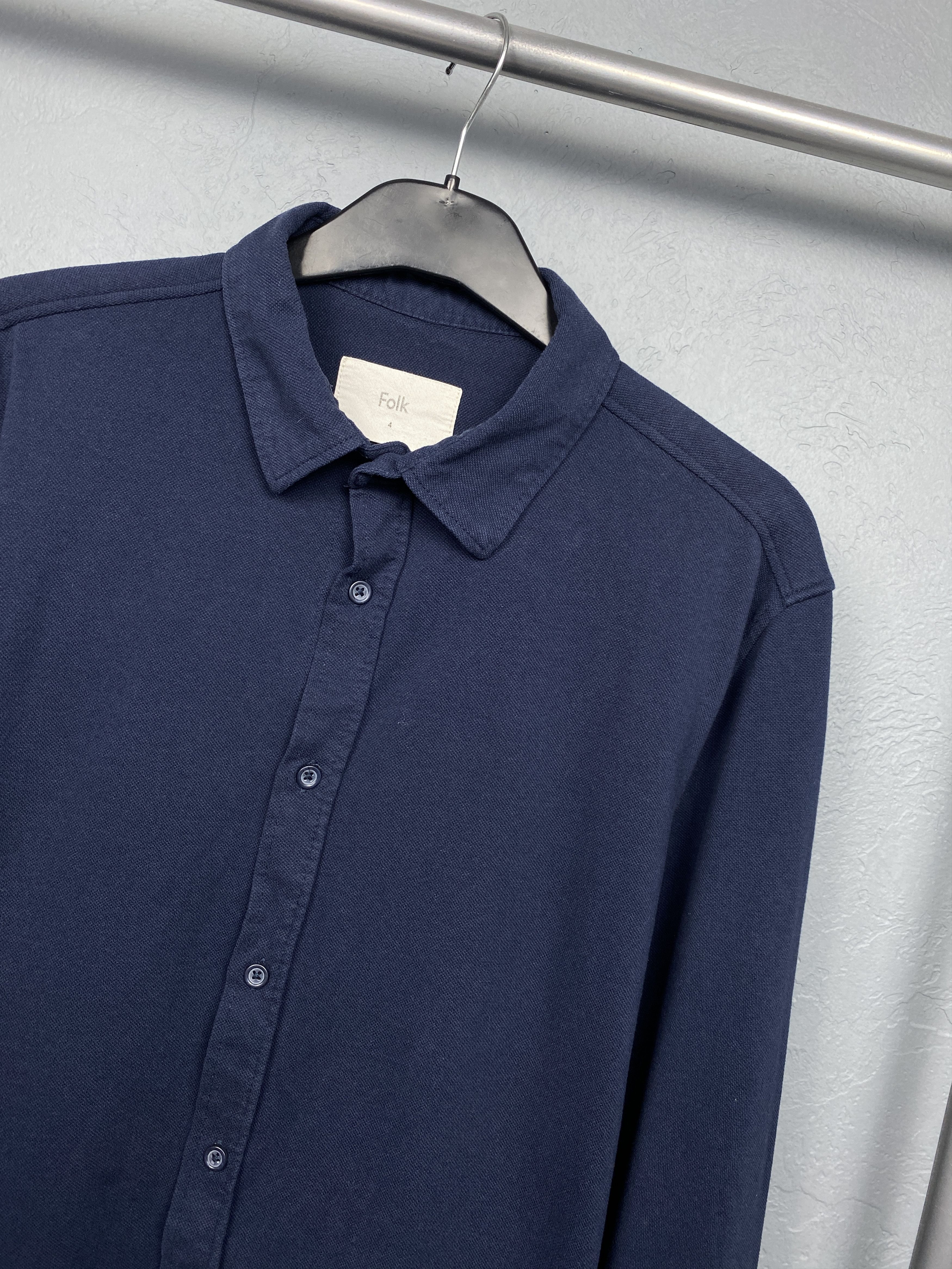 Folk Folk Vintage Mens Long Sleeve Polo Shirt Y2K Size US L / EU 52-54 / 3 - 2 Thumbnail
