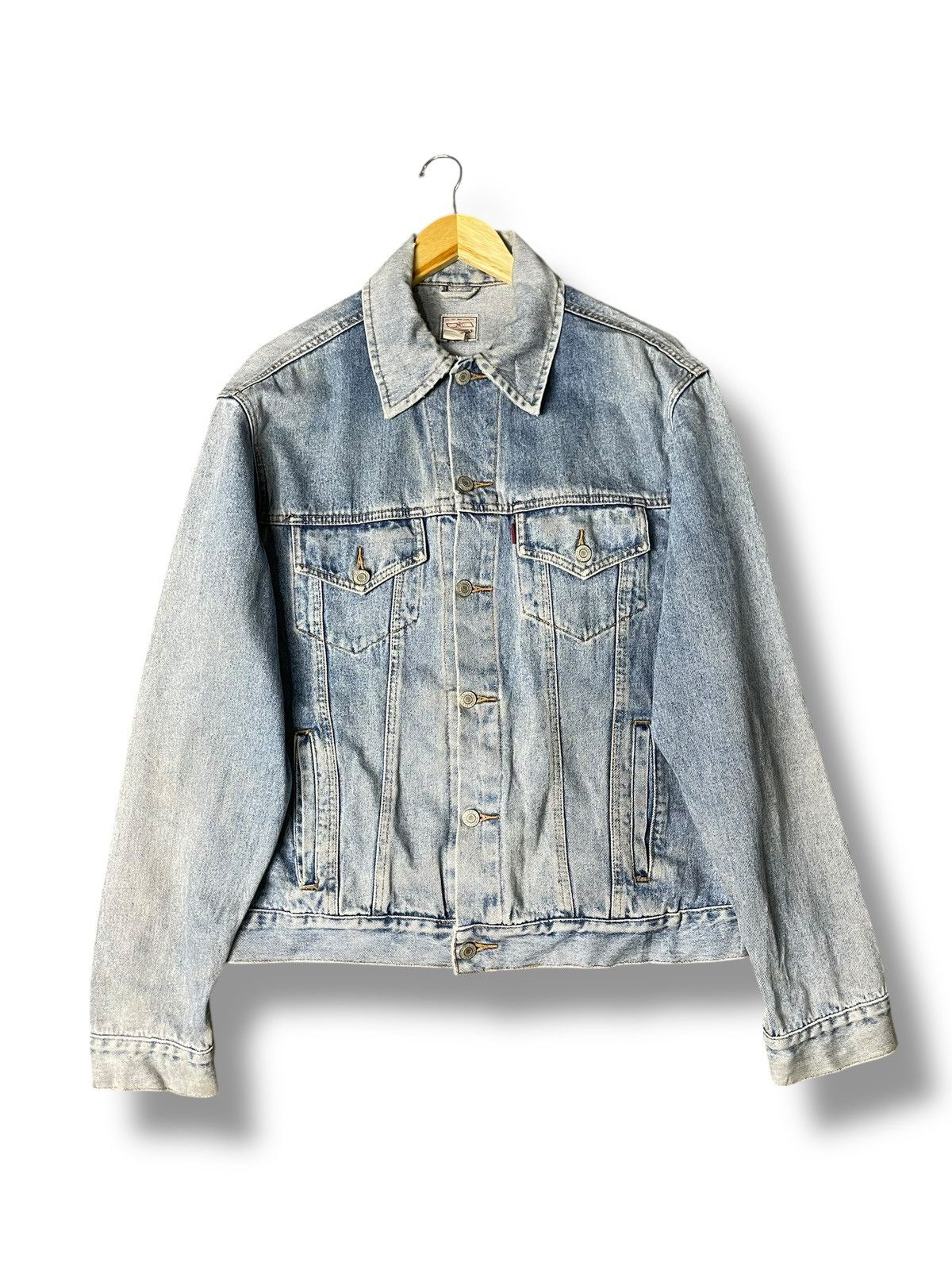 Japanese Brand × Vintage Pract Style Brand Denim Crop Jacket (115) Size US L / EU 52-54 / 3 - 1 Thumbnail