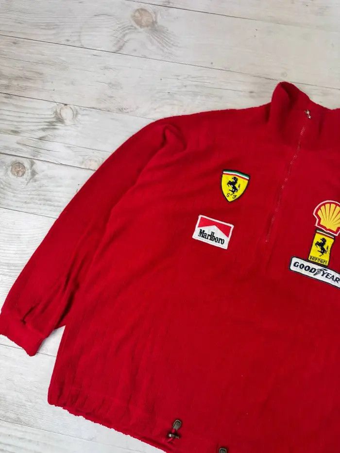 Ferrari Vintage Ferrari Marlboro Racing F1 1/4 Zip Fleece Jacket 90s Size US XXL / EU 58 / 5 - 4 Thumbnail