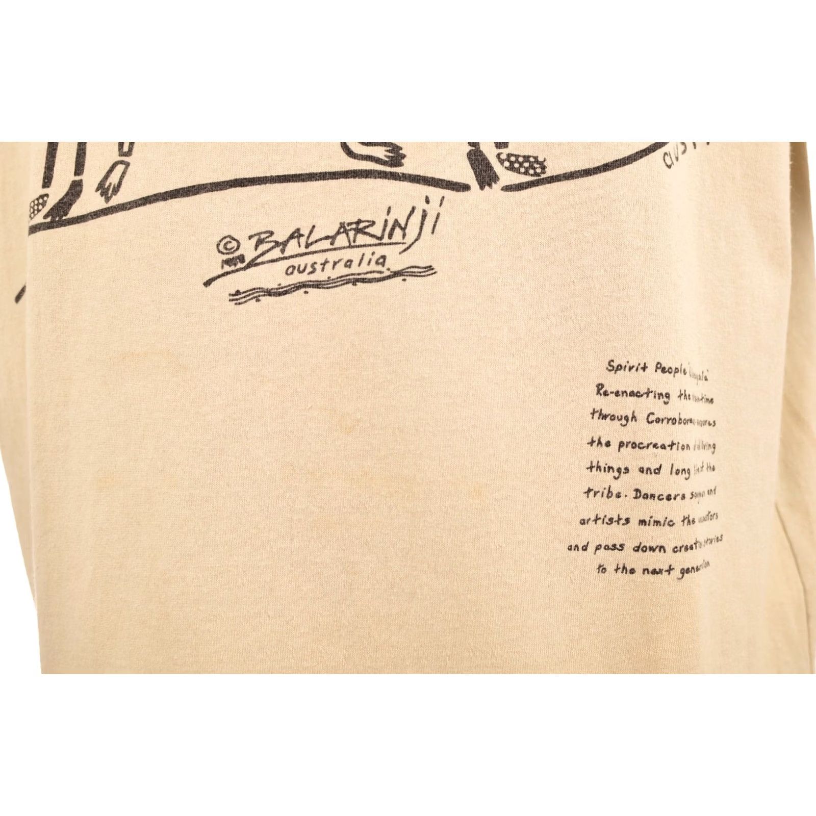 Vintage VINTAGE Balarinji T-Shirt Men L Liwangala Australia Spirit People Beige 100% Cotton Size L Tee Shirt Size US L / EU 52-54 / 3 - 3 Thumbnail