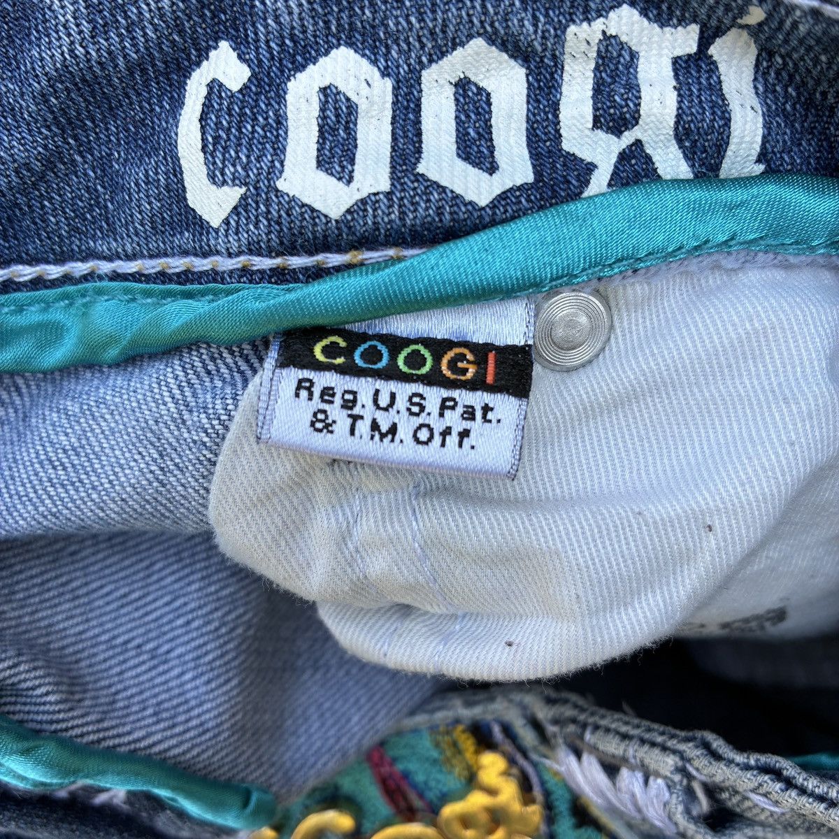 Coogi VTG Y2K COOGI Jeans Embroidered Pocket Denim Straight Leg Size 30" / US 8 / IT 44 - 6 Thumbnail