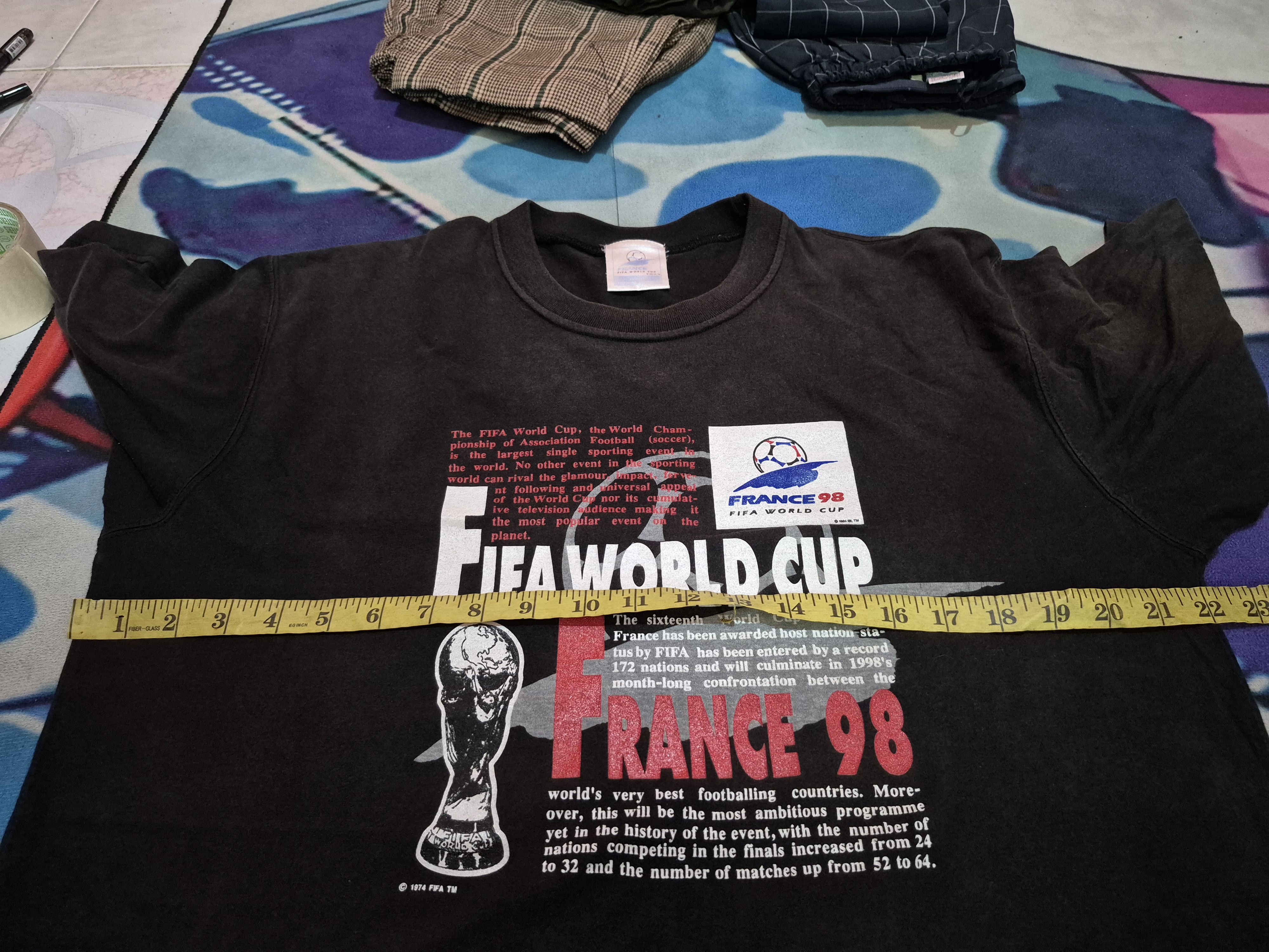 Vintage 🔥 Vintage 98 Fifa World Cup France Promo Tee Size US L / EU 52-54 / 3 - 10 Thumbnail