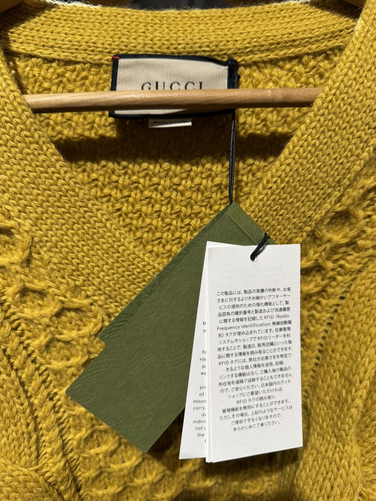 Gucci Gucci New Kable Knit yellow-mustard wool jumper, size M Size US M / EU 48-50 / 2 - 2 Thumbnail