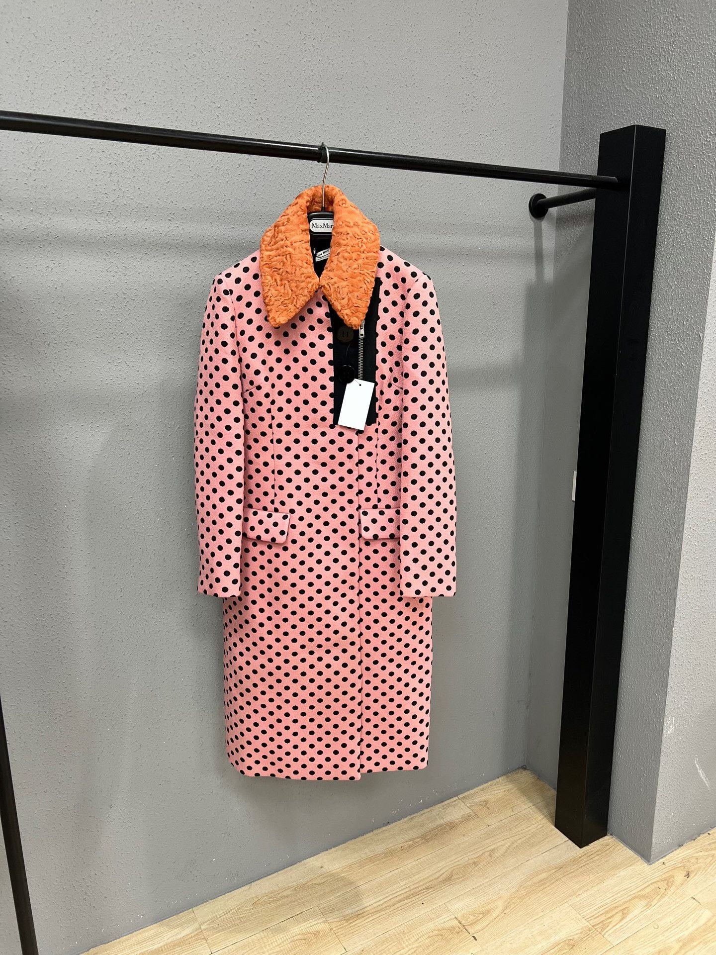 Miu Miu Miu Miu Runway Pink Polka Dot Coat Size S / US 4 / IT 40 - 1 Thumbnail