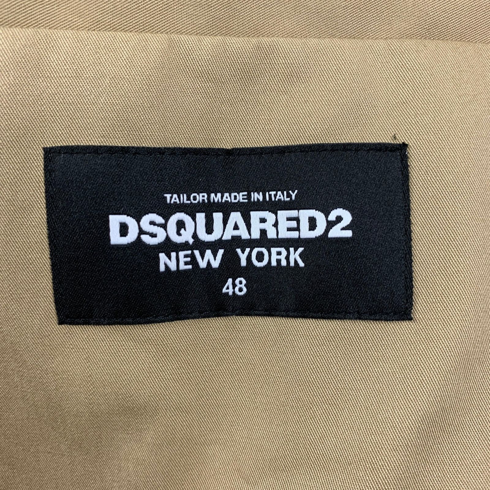 Dsquared2 DSQUARED2 Size 38 Khaki Cotton Notch Lapel Sport Coat Size 38R - 7 Thumbnail