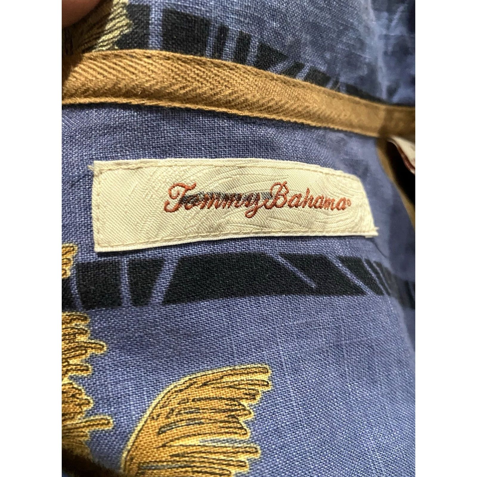 Tommy Bahama Tommy Bahama Shirt Men XL Green Linen Short Sleeve Hawaiian Palm Tree Button-Up Xl Regular Casual Vintage? Size US XL / EU 56 / 4 - 5 Thumbnail