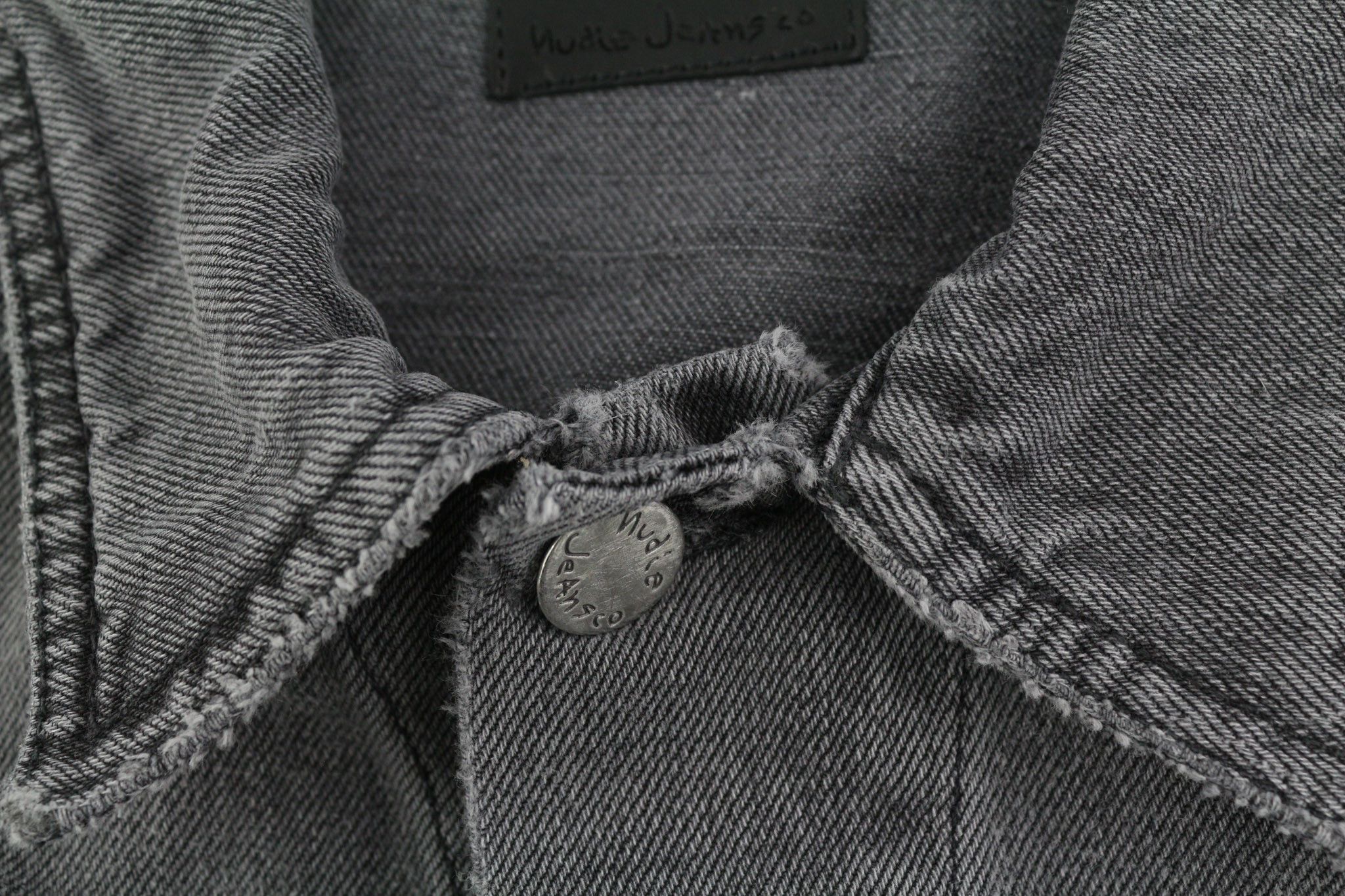Nudie Jeans BILLY S Desolation Grey Polo Logo Patch Denim Jacket 82468 Size US S / EU 44-46 / 1 - 9 Thumbnail
