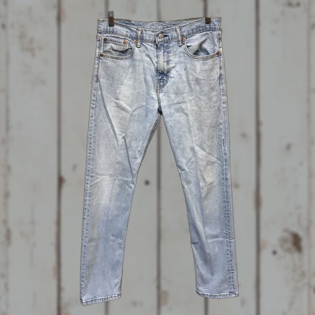 Levi's Levi's Mens 502 Denim Jeans Light Wash Regular Taper Fit 32x33 Tagged 33x34 Blue Cotton Zip Button Vintage No Mens Size US 33 - 1 Thumbnail