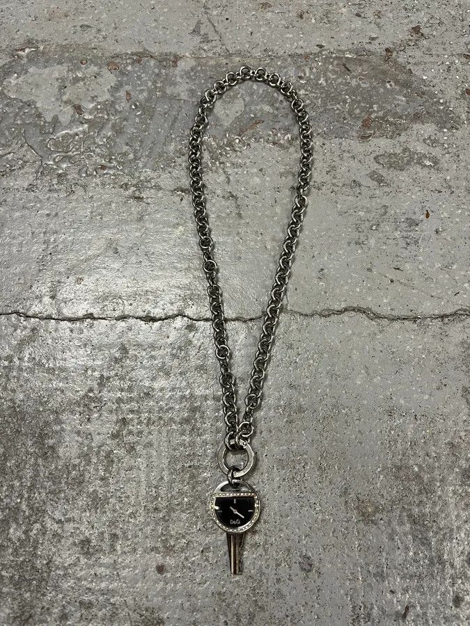 Dolce & Gabbana 2000s Dolce & Gabbana Crystal Key Watch Necklace Size ONE SIZE - 1 Thumbnail