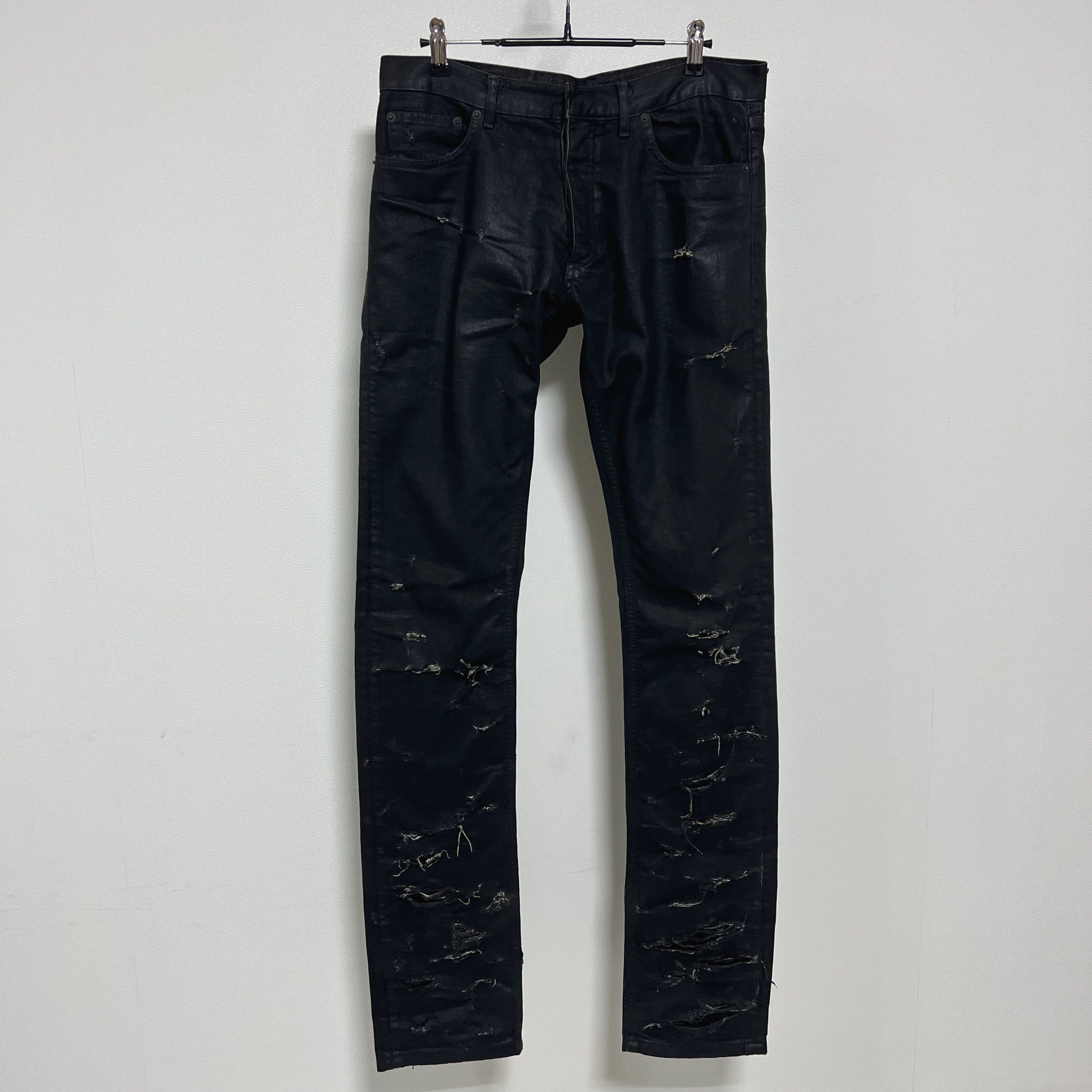 Dior × Hedi Slimane SS04 Dior Homme Strip Waxed Distressed Destroy