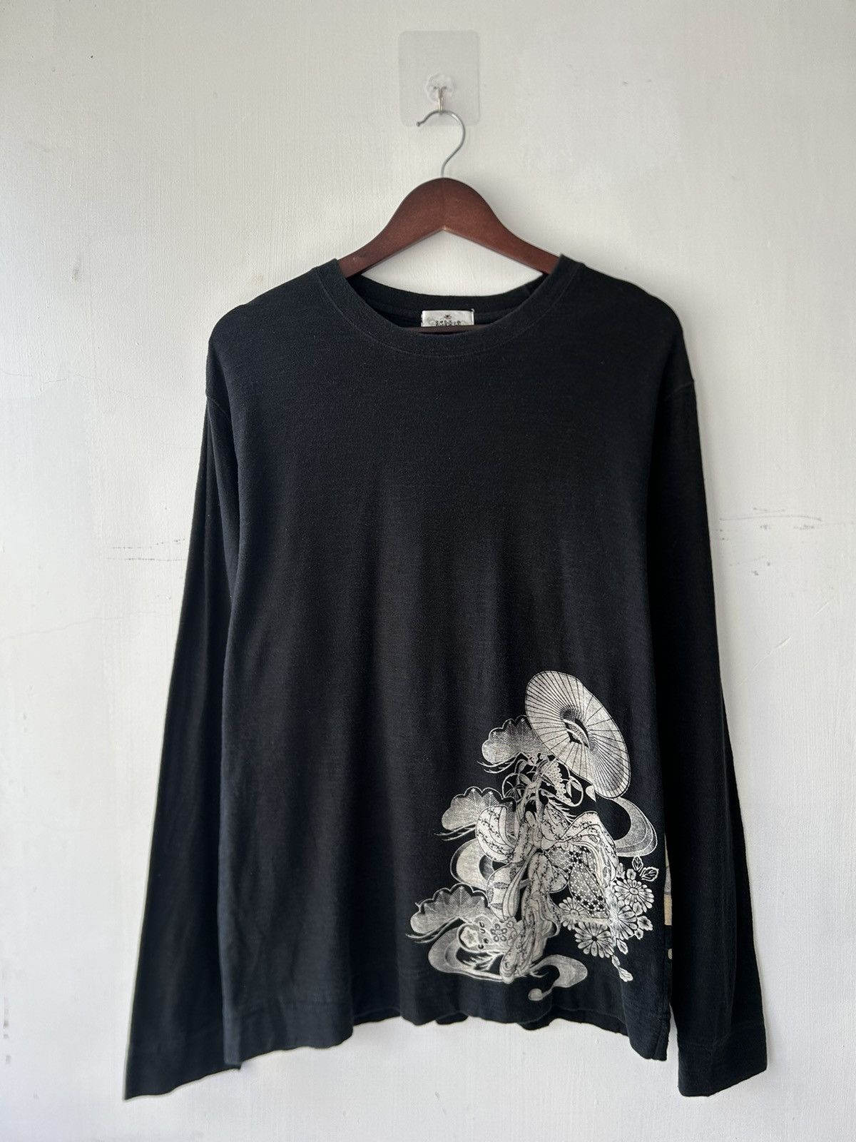 Karakuri Tamashii Vintage Karakuri Tamashi ‘Geisha’ Embroidery Sukajan Tee Size US L / EU 52-54 / 3 - 2 Thumbnail