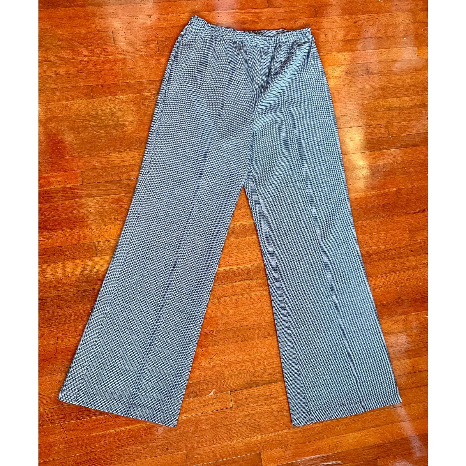 Sears Vintage 70's Sears Black White Straight Leg Pants Med 36X32" Size 32" / US 10 / IT 46 - 1 Thumbnail