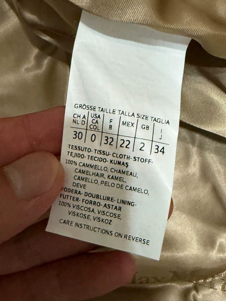 Max Mara Max Mara Rialto Solid Waist Long Sleeve Camel Coat Size S / US 4 / IT 40 - 5 Thumbnail