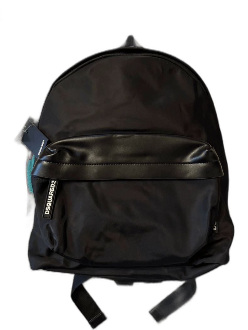 Dsquared2 Genuine Leather Backpack with Nylon