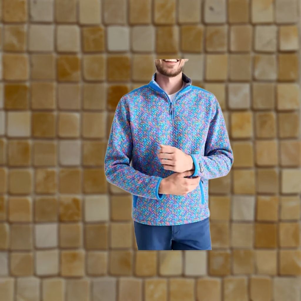 Chubbies CHUBBIES Mens Spade Quarter Zip Shirt Quilted 1/4 Zip Size XXL Multicolor Floral Fleece Long Sleeve Pullover Casual Winter Regular Fit Size US XXL / EU 58 / 5 - 1 Preview