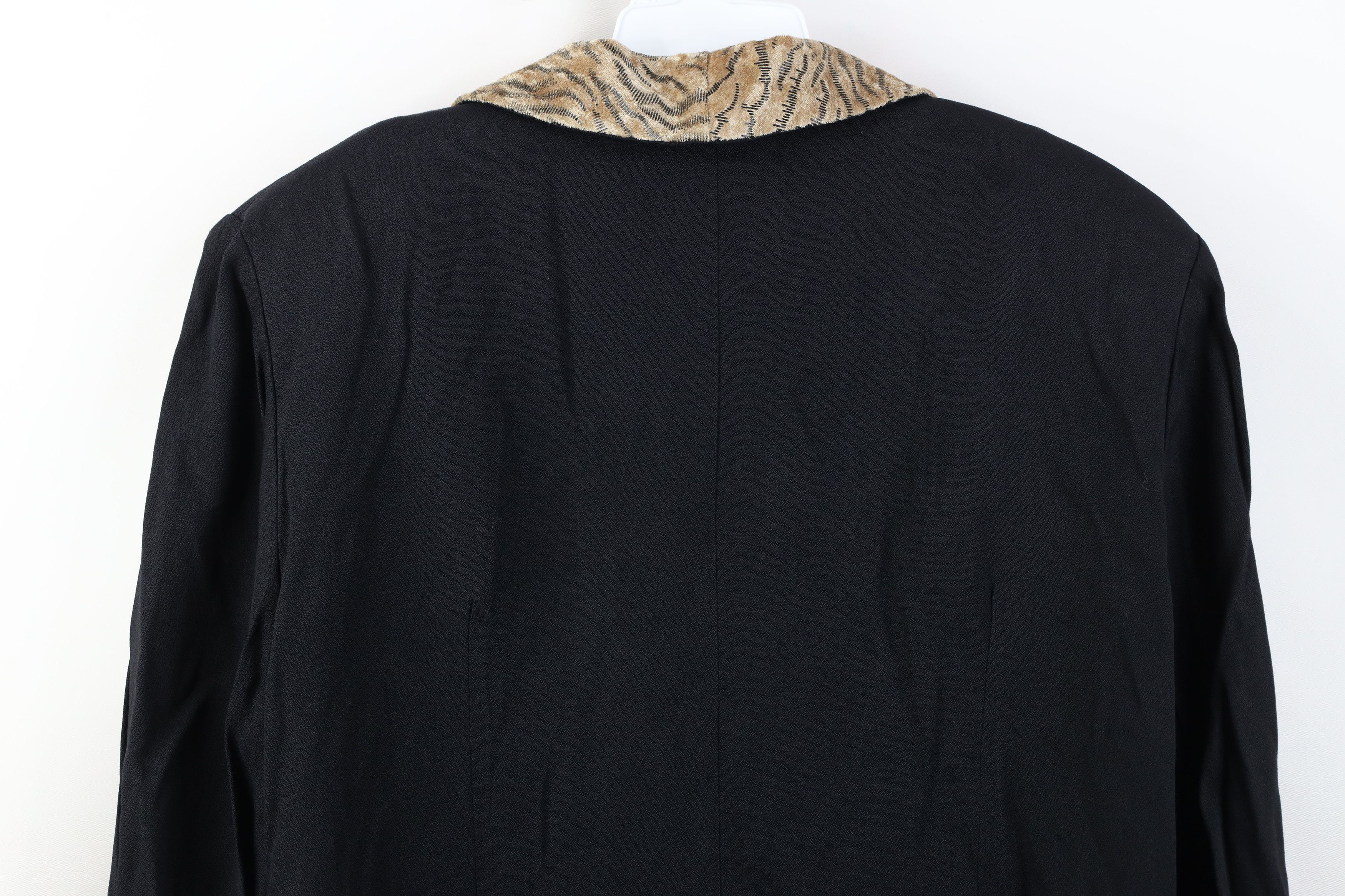 Vintage Vintage 90s Streetwear Knit Evening Blazer Jacket Black USA Size XXL / US 16-18 / IT 52-54 - 13 Thumbnail
