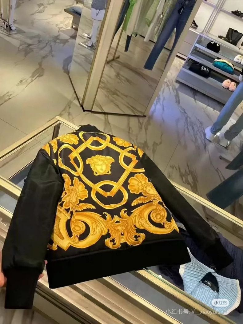 Versace Versace Solid color zippered long-sleeved jacket Size US S / EU 44-46 / 1 - 3 Thumbnail