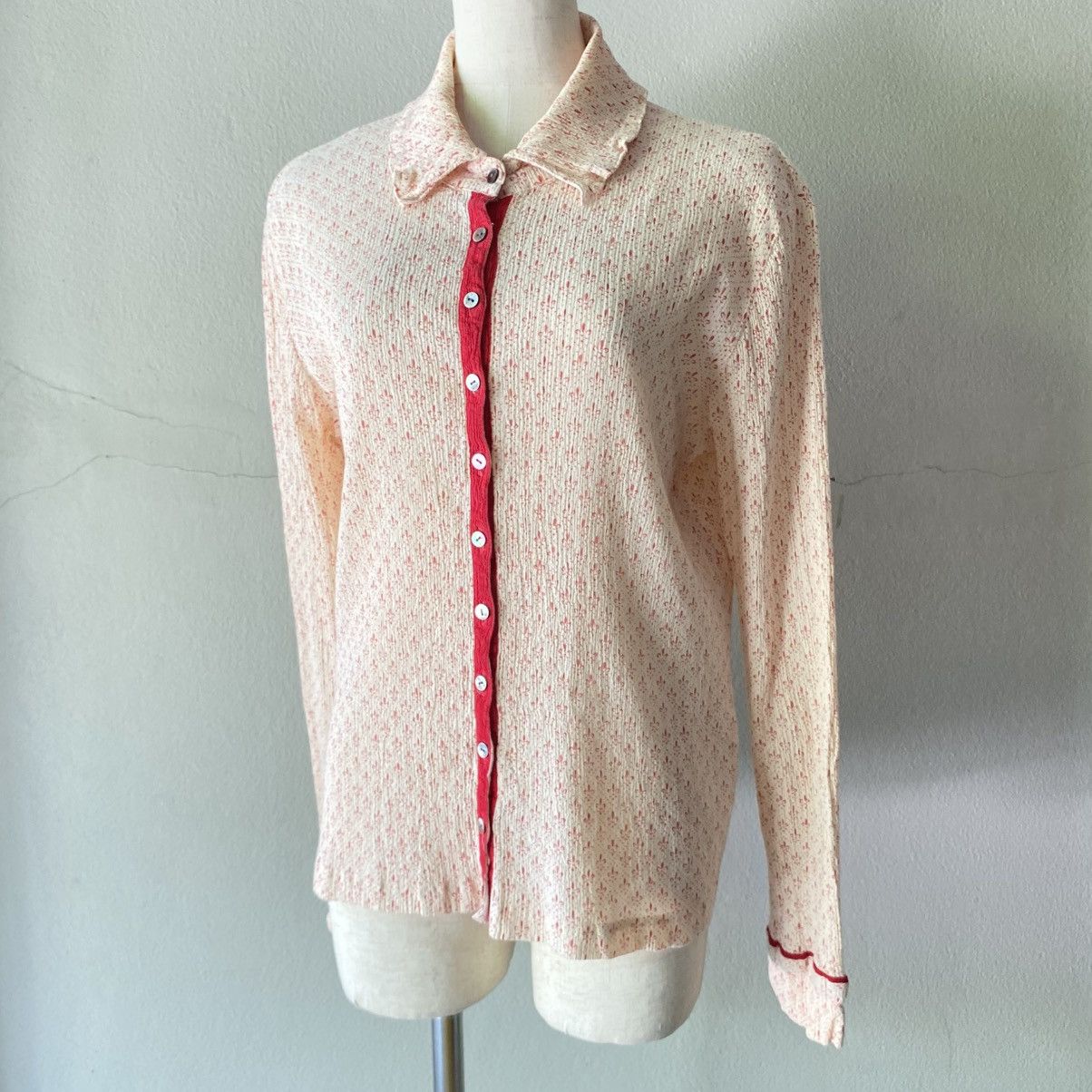 Tsumori Chisato TSUMORI CHISATO Retro Button-Up with Red Trim Size XS / US 0-2 / IT 36-38 - 19 Thumbnail