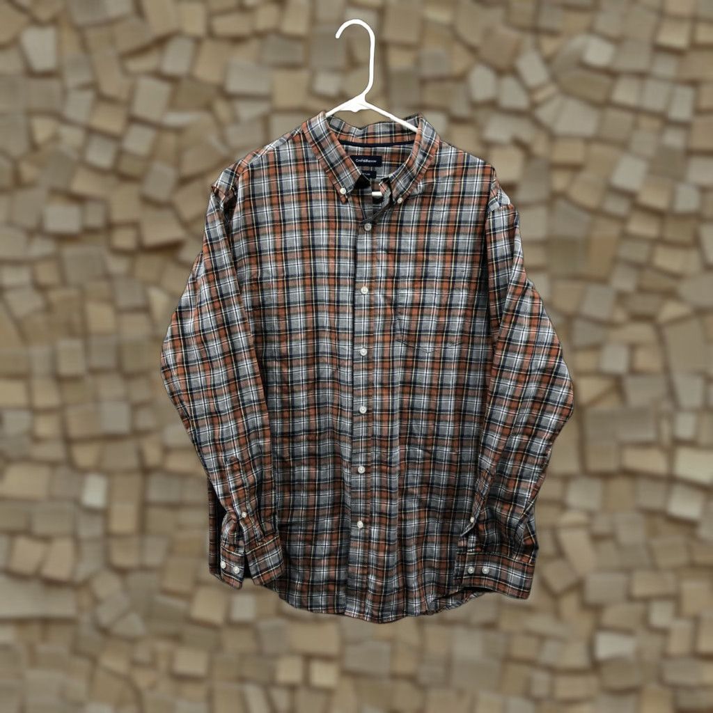 Croft & Barrow Croft & Barrow Flannel Shirt L Mens Long Sleeve Button-Down Collar Shirt Size US L / EU 52-54 / 3 - 1 Thumbnail