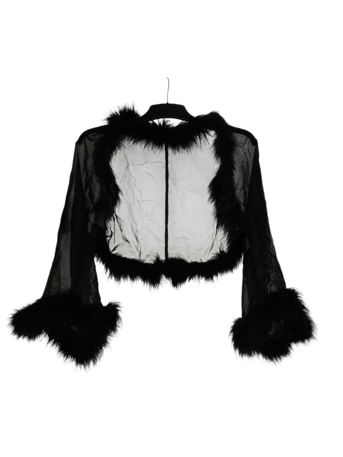 If Six Was Nine Scot Club Japan gothic transparent sheer faux fur cardigan Size S / US 4 / IT 40 - 5 Thumbnail