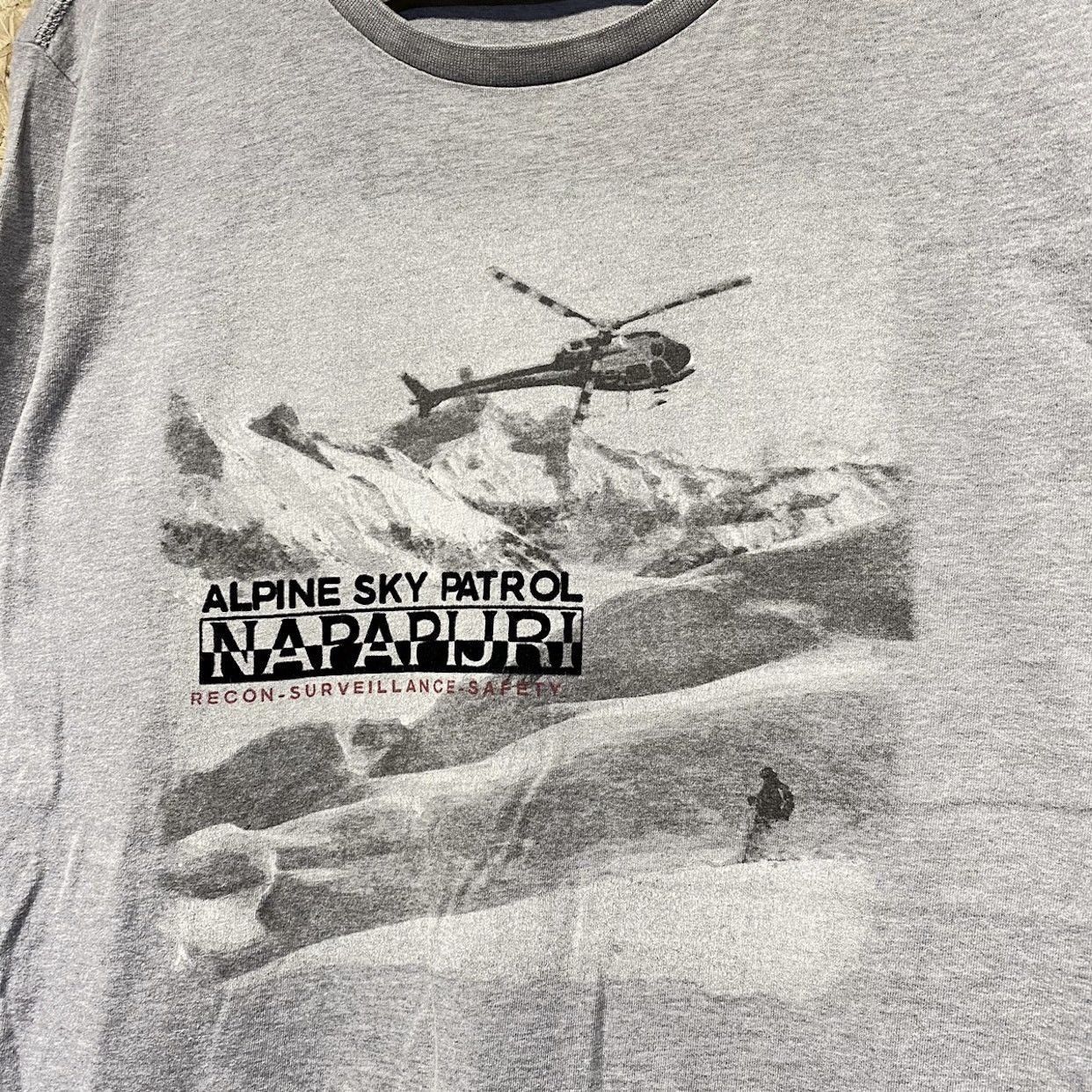 Napapijri Vintage Napapijri Alpine Sky Patrol T-Shirt Grey L Size US L / EU 52-54 / 3 - 3 Thumbnail