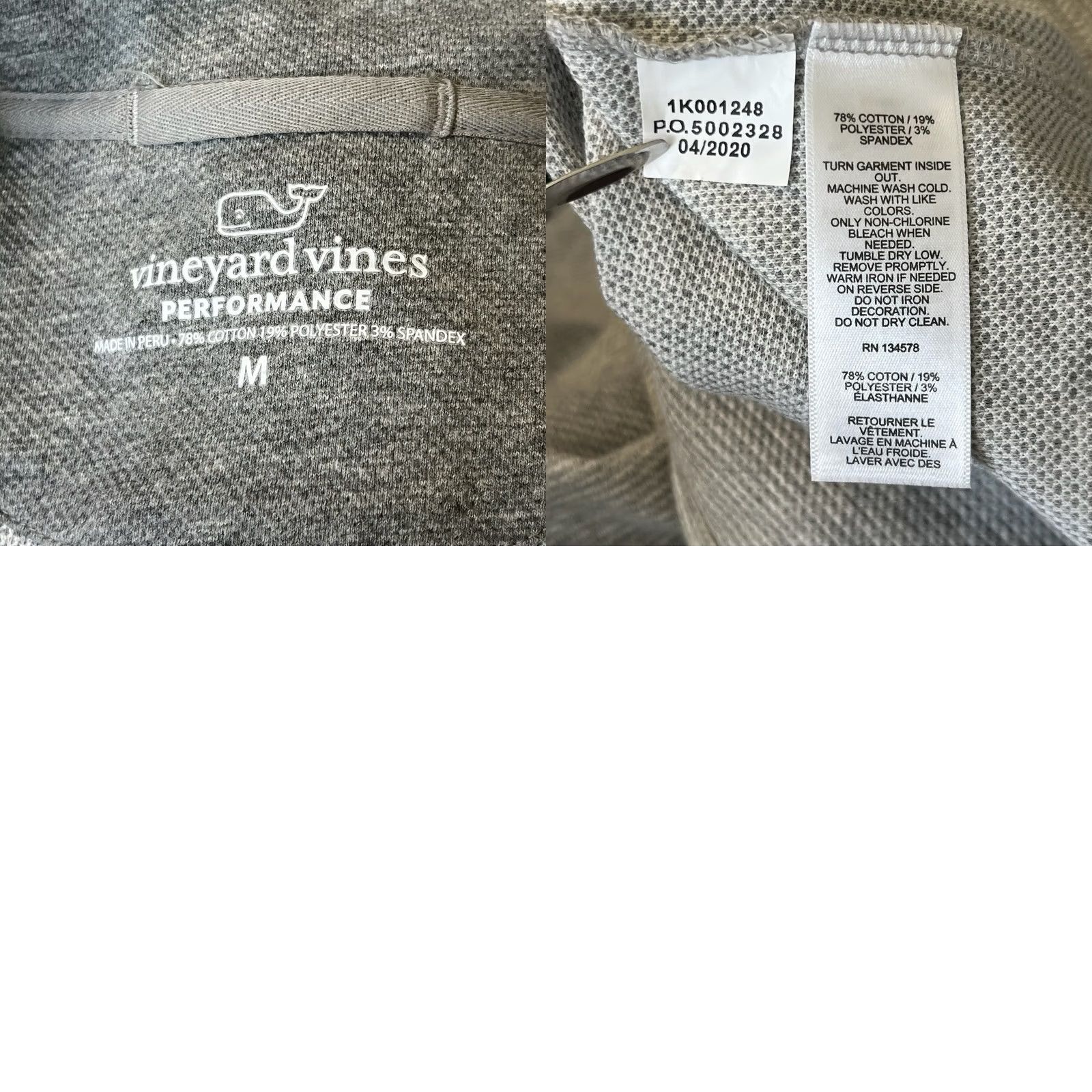 Vineyard Vines Vineyard Vines Performance Pullover 1/4 Zip Mens M Gray Long Sleeve Gym C3 Size US M / EU 48-50 / 2 - 8 Thumbnail