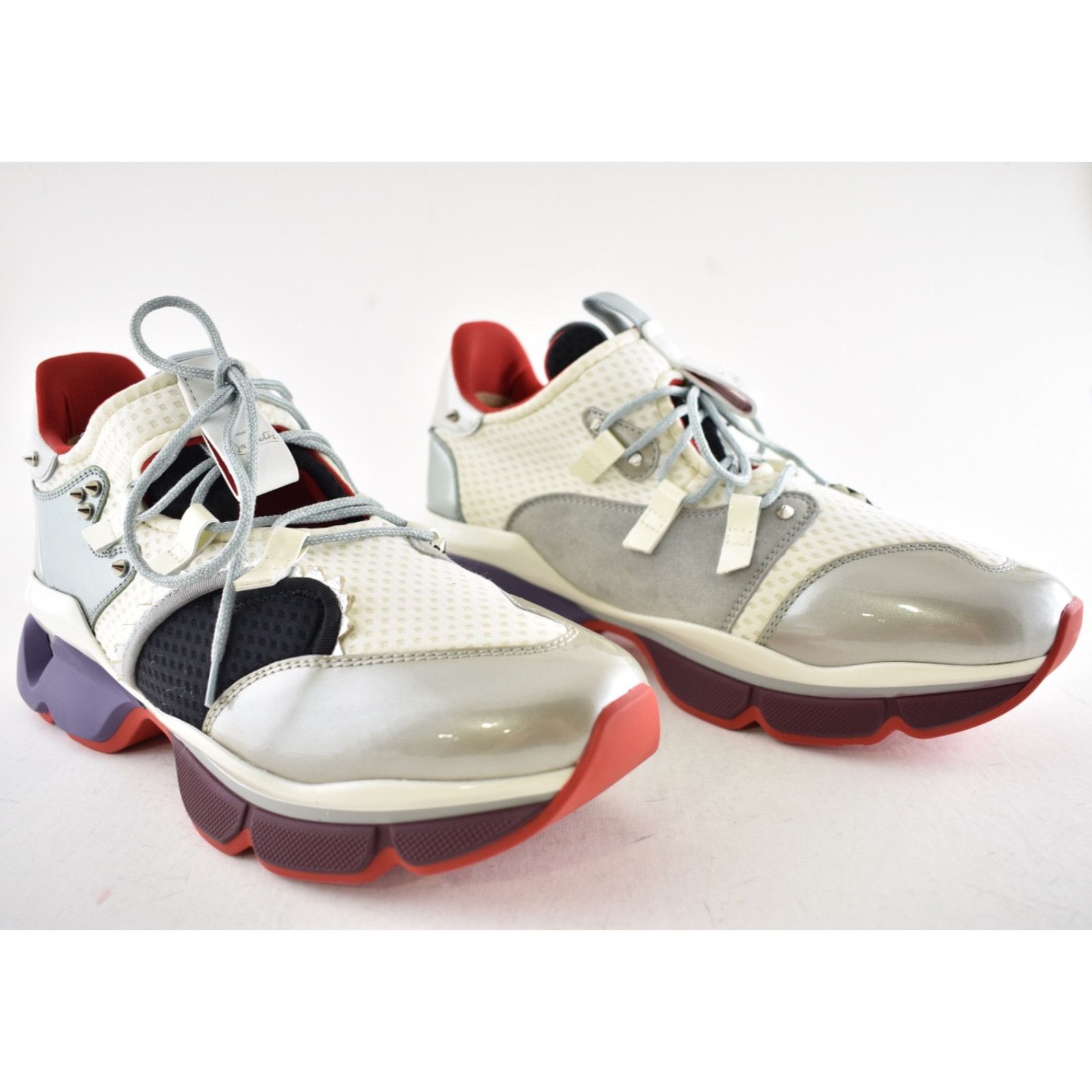 Christian Louboutin Christian Louboutin Mens Red-Runner Flat White Low Top Size US 10 / EU 43 - 4 Thumbnail