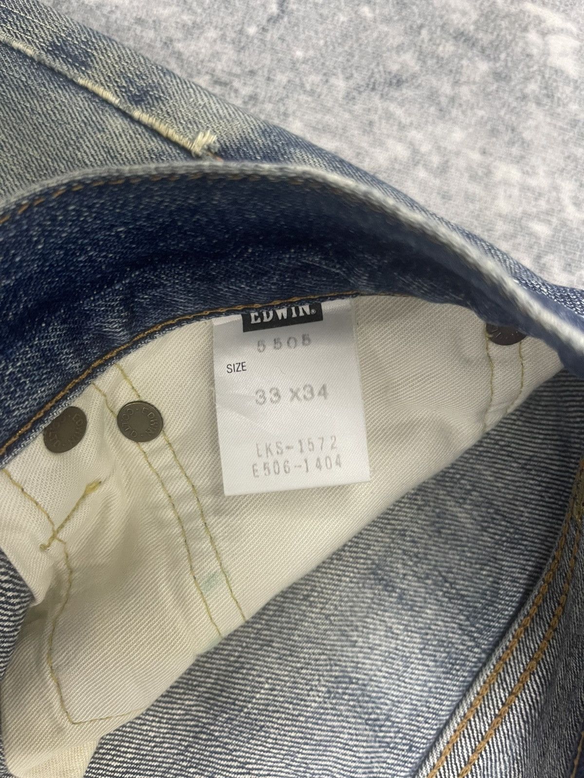 Edwin Edwin 505x Selvedge Distressed Denim Size US 33 - 9 Thumbnail