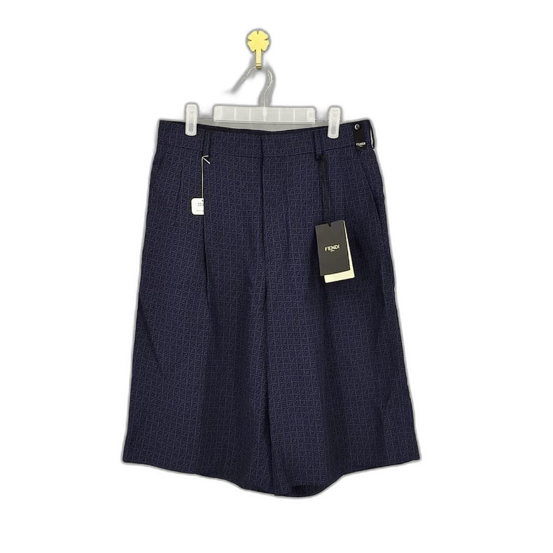 Fendi fendi navy casual shorts with logo print-2508 Size US 44 / EU 60 - 1 Thumbnail