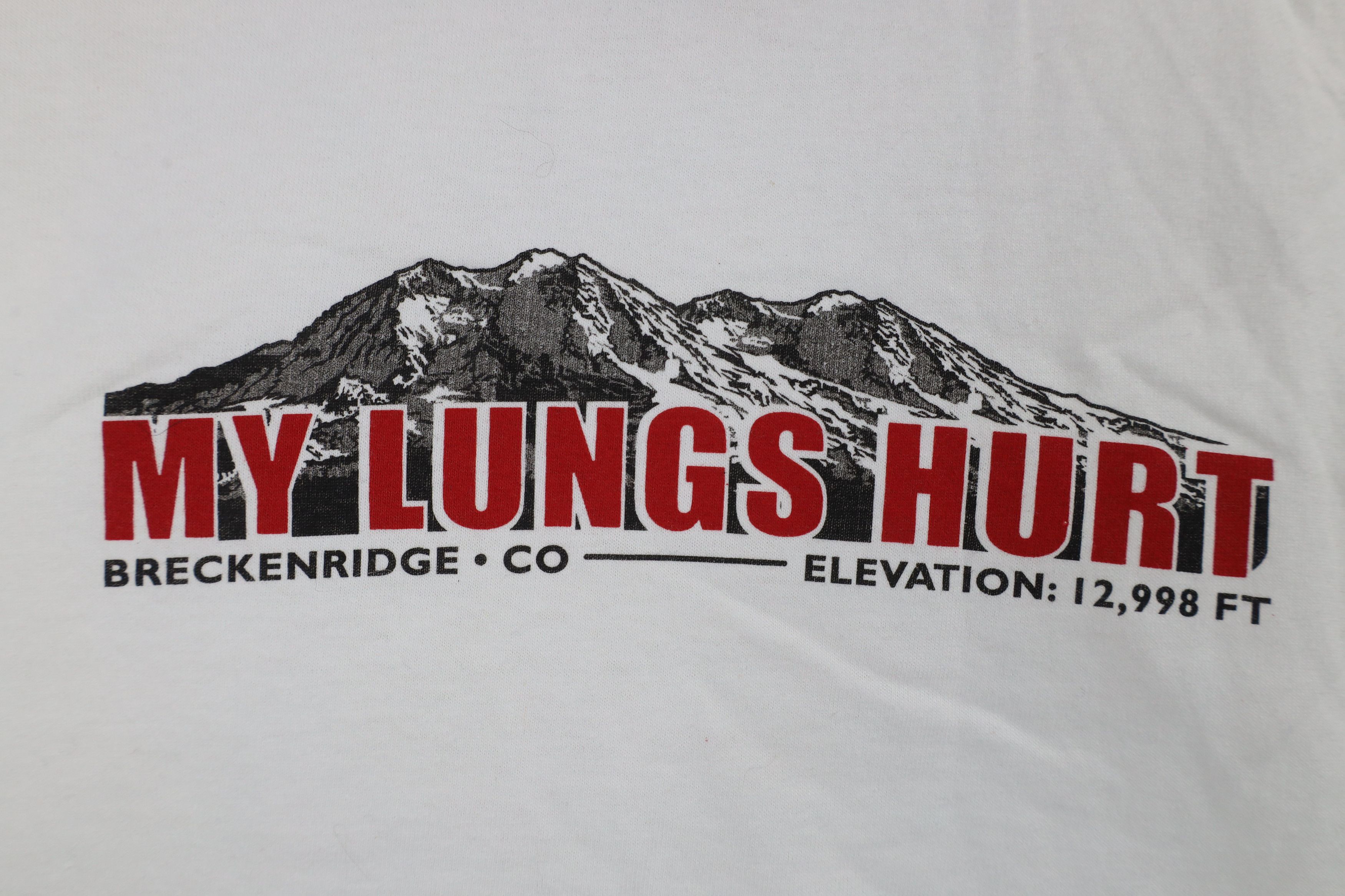 Vintage Deadstock Vintage Y2K My Lungs Hurt Breckenridge T-Shirt Size US M / EU 48-50 / 2 - 5 Thumbnail