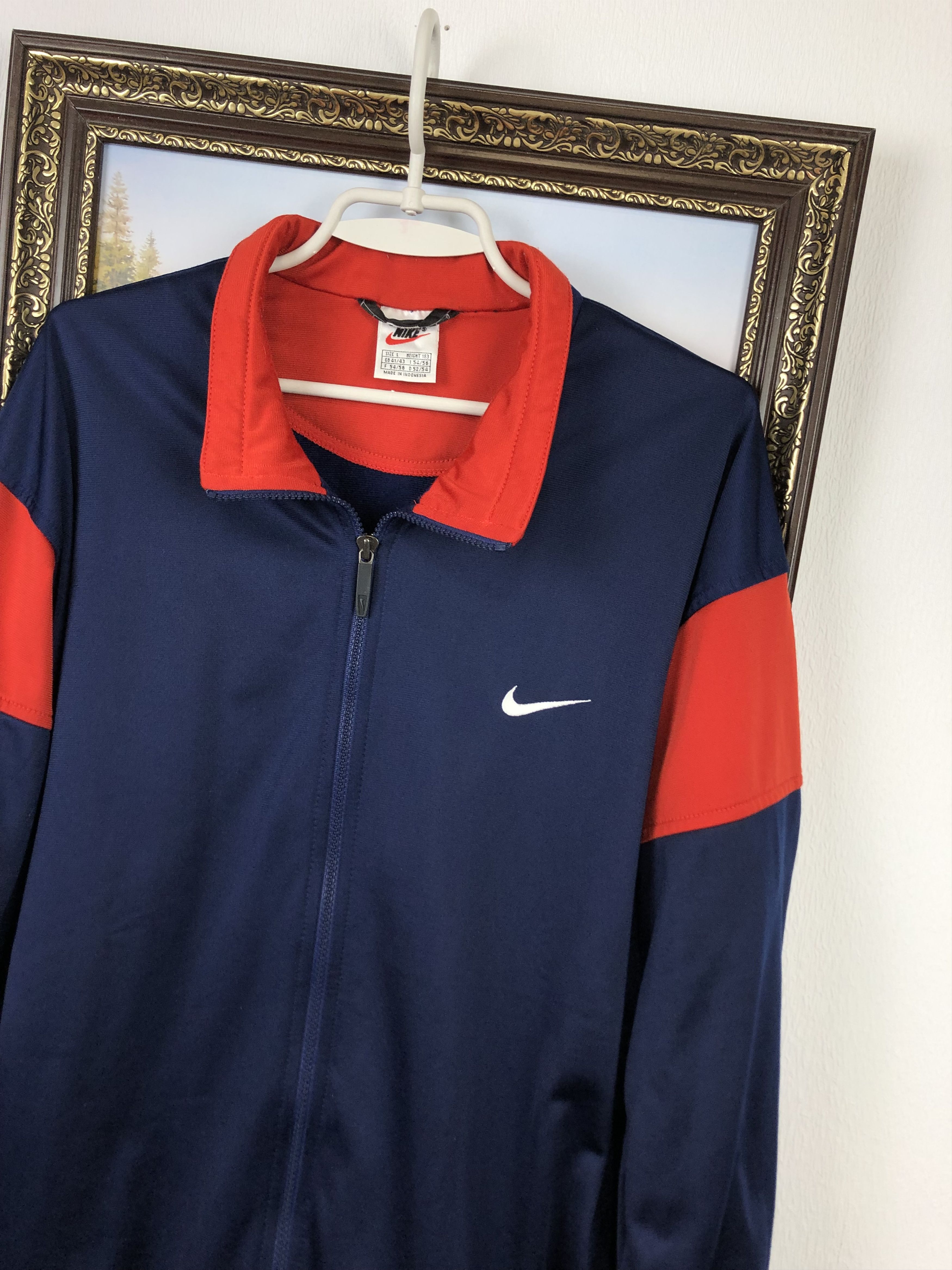 Nike Vintage Nike Jacket Sweatshirt Swoosh Track Top Zip Size US L / EU 52-54 / 3 - 4 Thumbnail