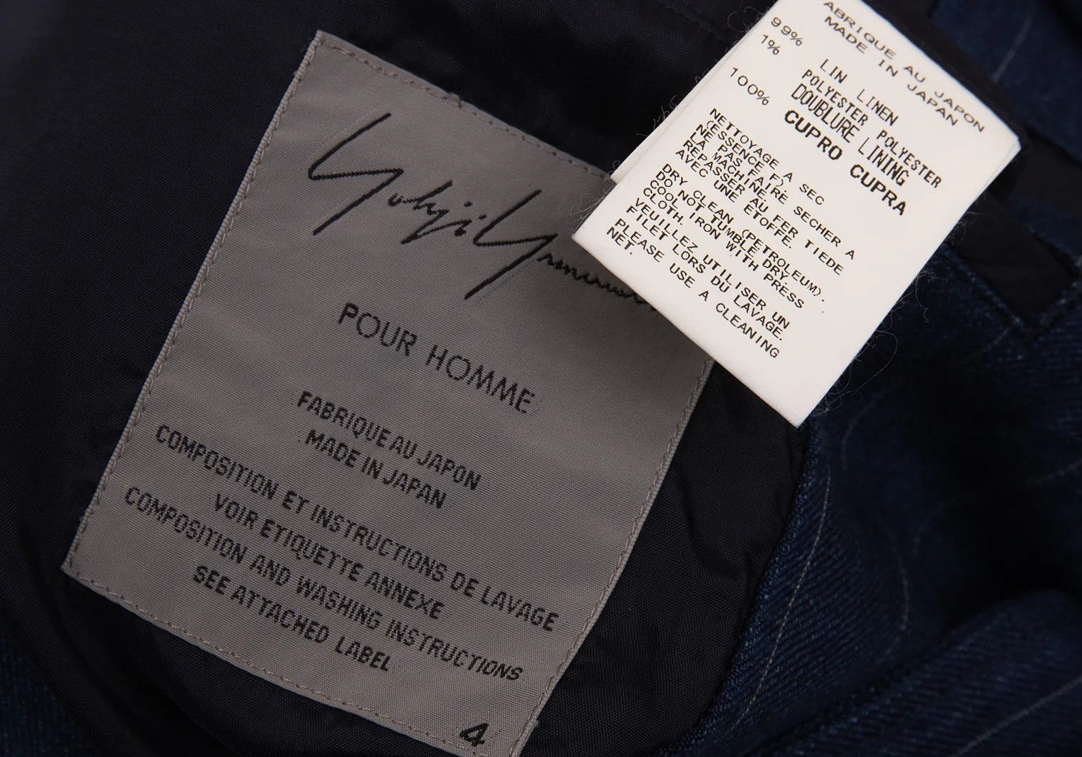 Yohji Yamamoto Yohji Yamamoto Indigo Dyed Linen Stripe Jacket Size US M / EU 48-50 / 2 - 19 Thumbnail