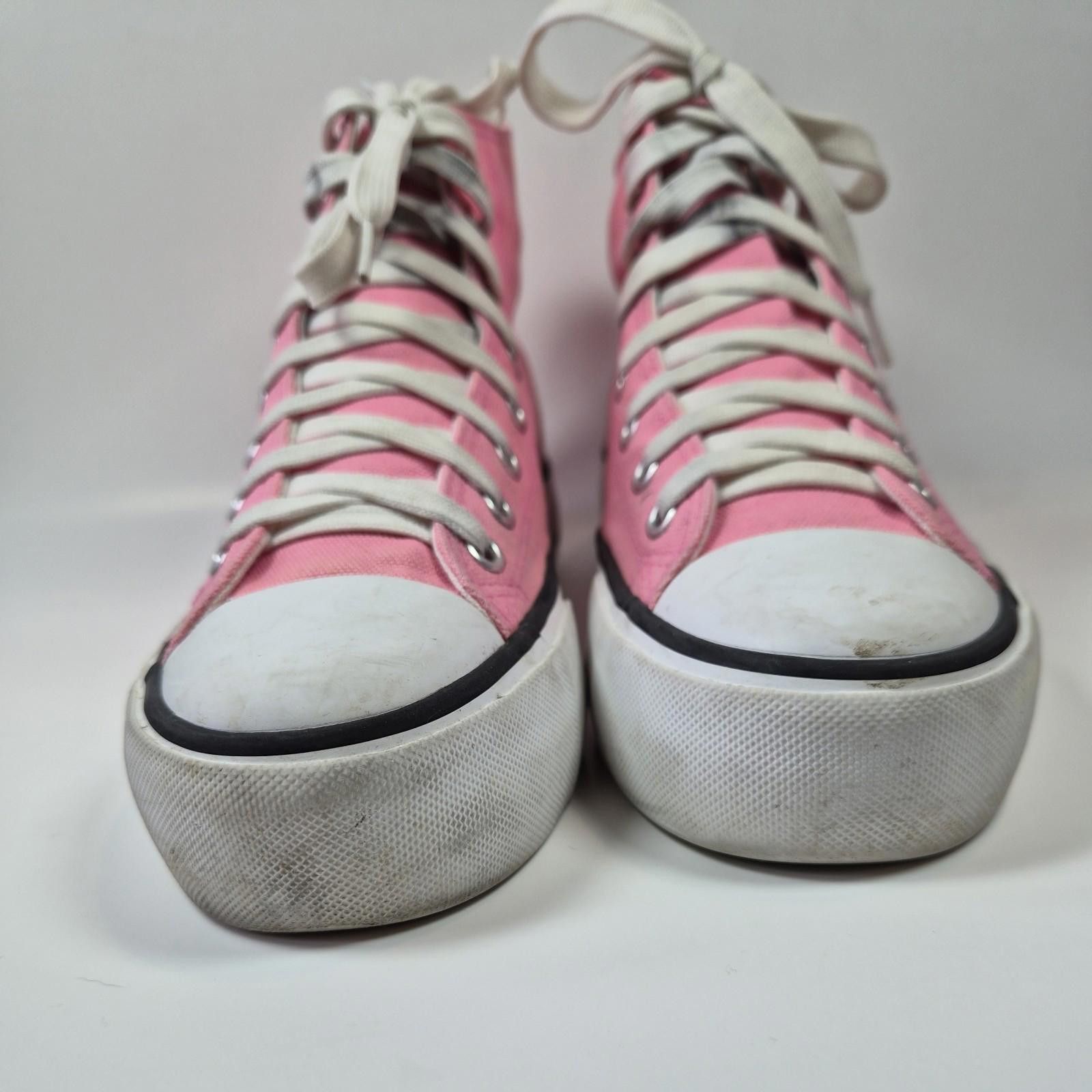 The Unbranded Brand High Top Pink Women Shoes Size 7 Pink Girly College Thrashed Size US 7 / IT 37 - 4 Thumbnail