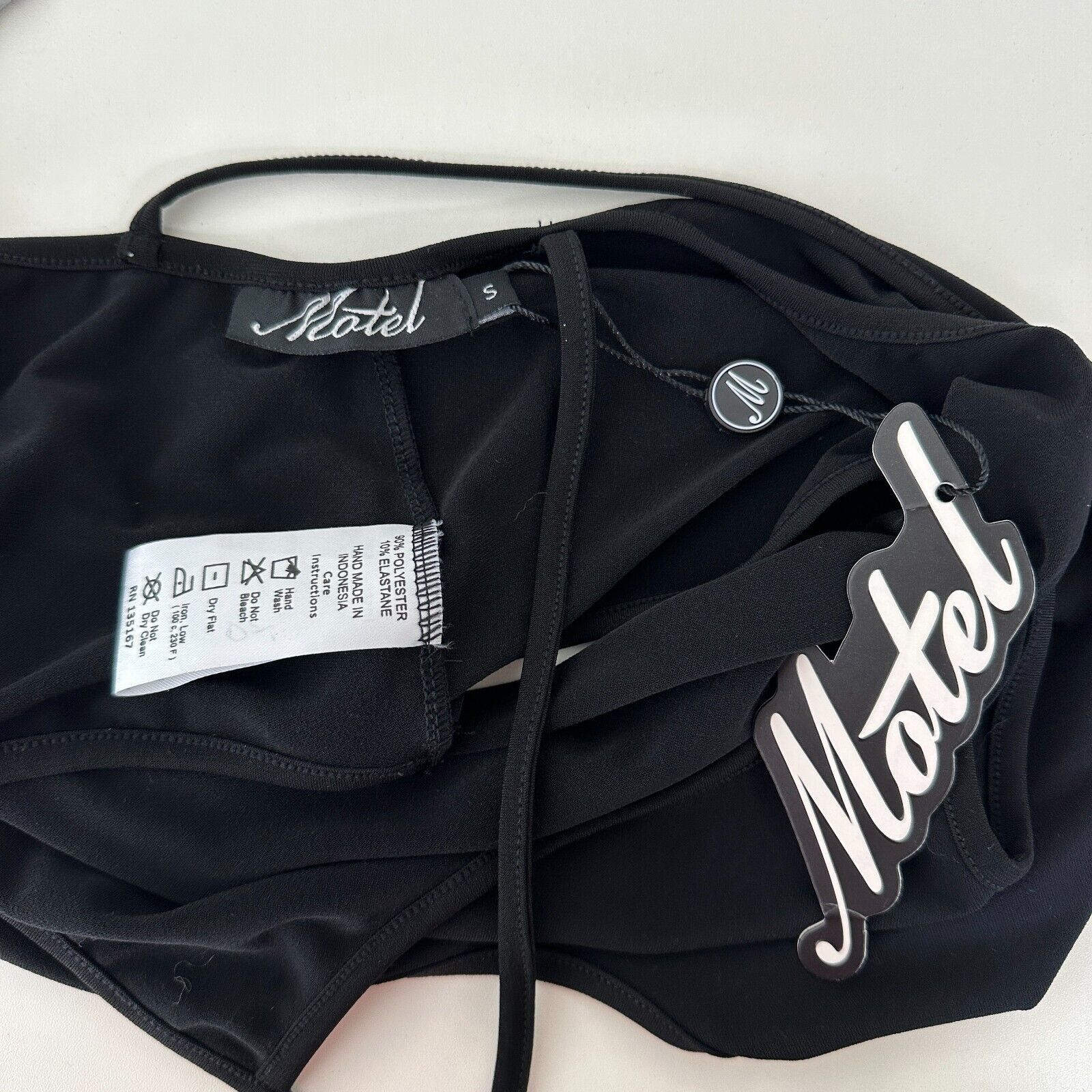 Other NWT Motel Black Spaghetti Racerback Tank Top Crop Cut Out S Size S / US 4 / IT 40 - 8 Thumbnail