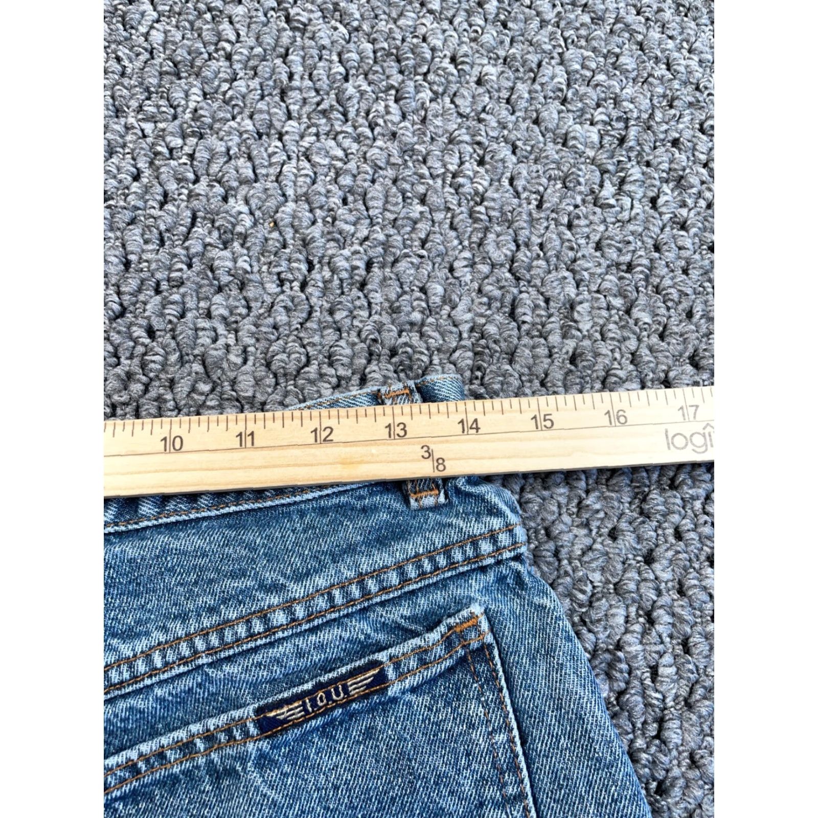 Vintage VINTAGE IOU TAPERED JEANS Men 28 x 28 Blue Denim 90s Grunge Retro 80s Vintage Regular Rise Mid 10-12" Zip Fly 5-Pocket Mens Jeans Size US 28 / EU 44 - 6 Thumbnail