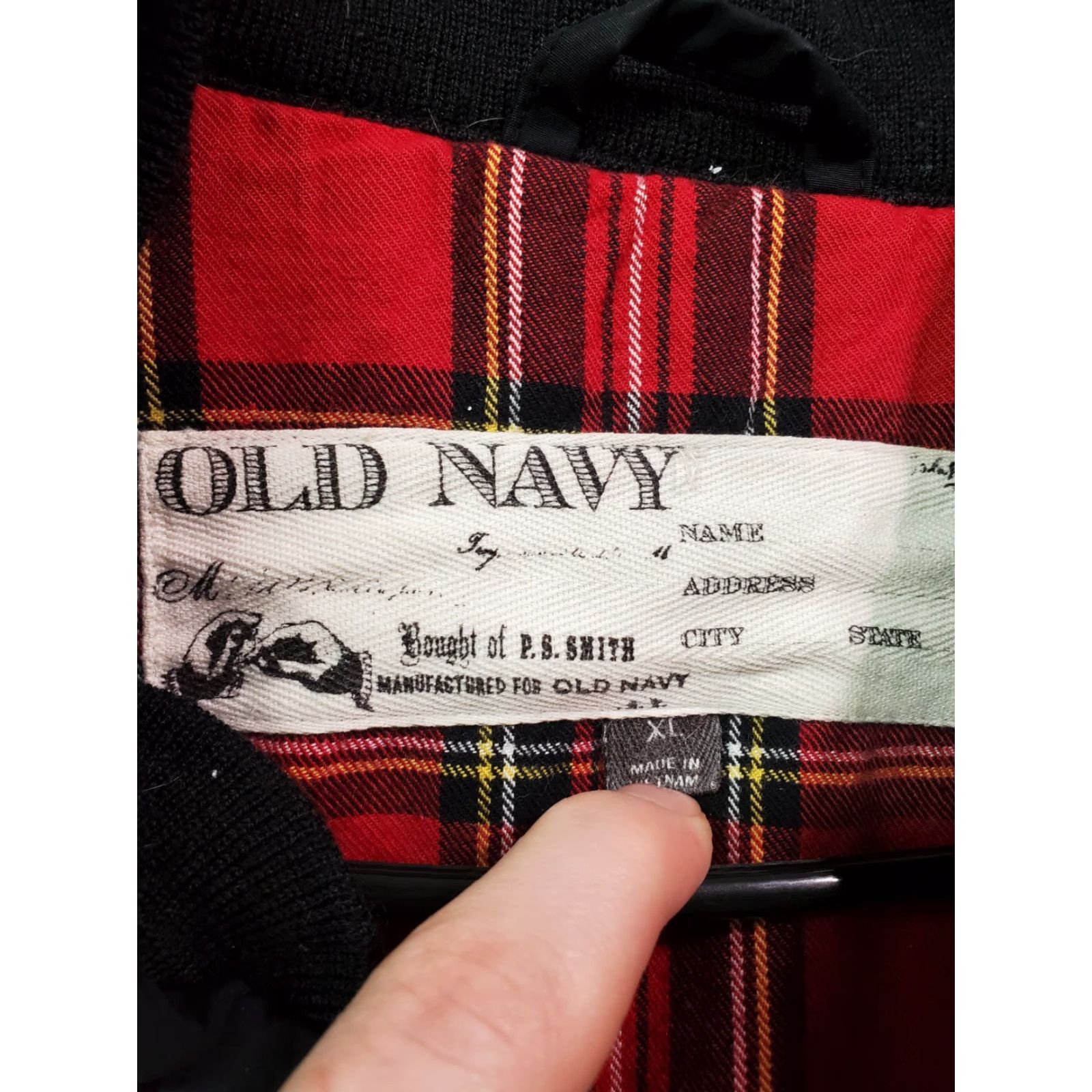 Old Navy Old Navy Jacket XL Black P.S. Smith Bomber Lined Full Zip Pockets Wool? No, Polyurethane Shell Size US XL / EU 56 / 4 - 4 Thumbnail
