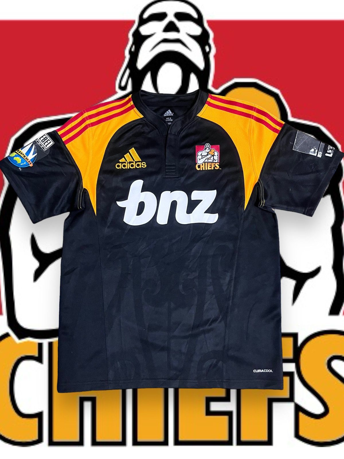 Adidas × Vintage Adidas Climate Gallagher BNZ Chiefs Super Rugby Jersey Size US M / EU 48-50 / 2 - 2 Thumbnail