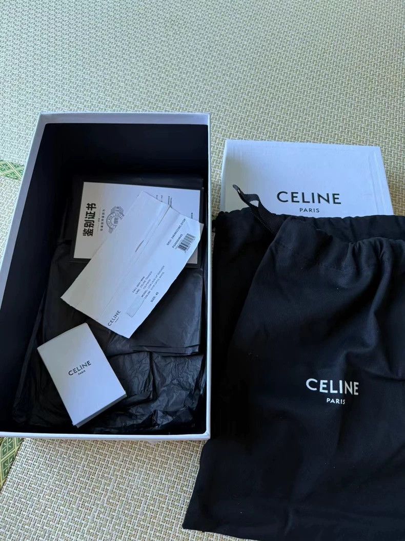Celine CELINE Letter LOGO small white shoes Size US 12 / EU 45 - 8 Thumbnail
