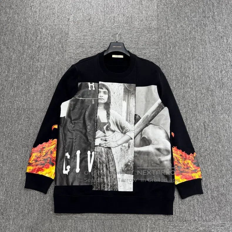 Givenchy Givenchy Flame Print Sweatshirt Size US M / EU 48-50 / 2 - 1 Thumbnail