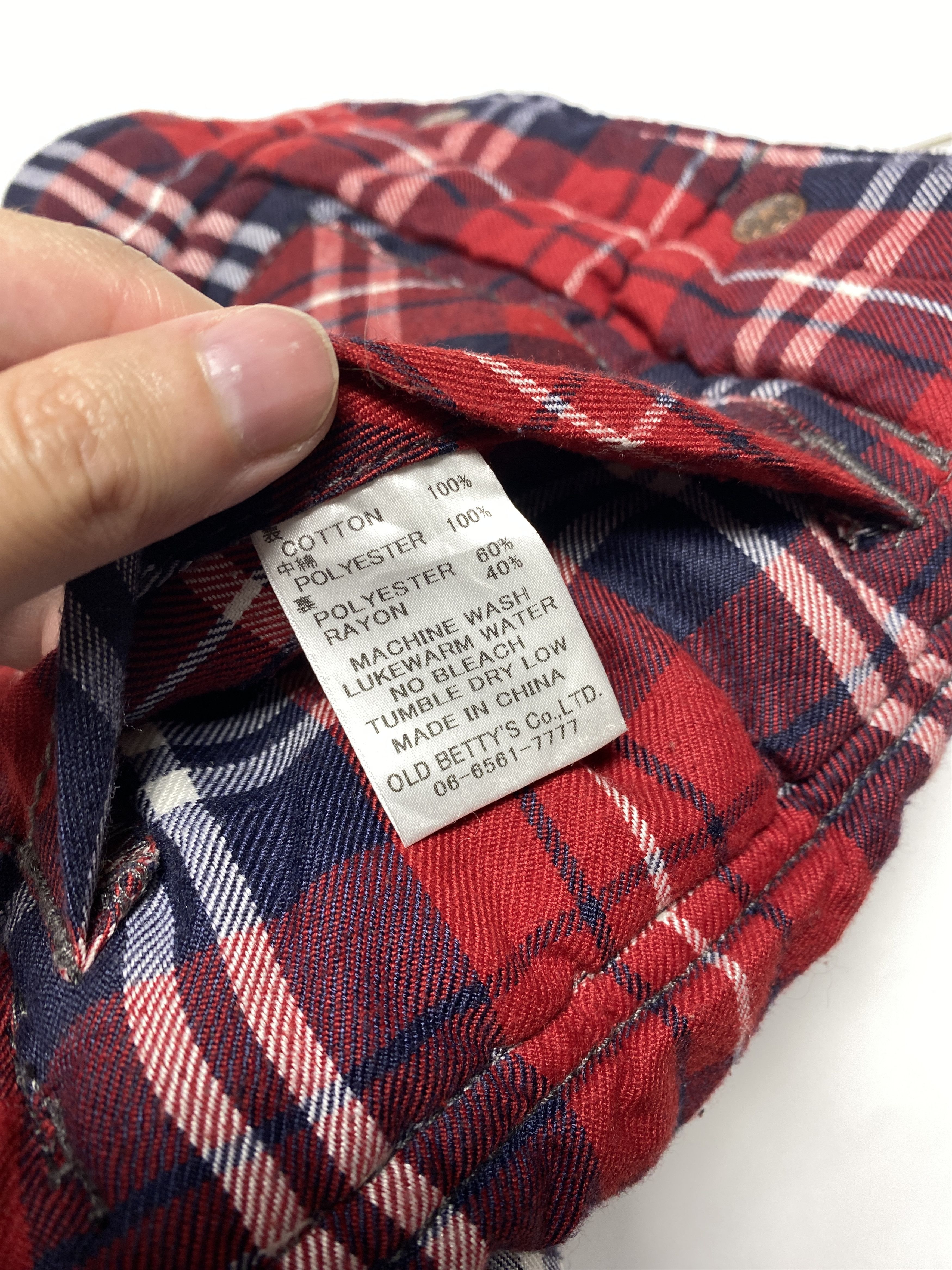 Japanese Brand × Vintage Old Betty's Vintage Washed Denim Reversible Plaid Vest Size US XS / EU 42 / 0 - 9 Thumbnail
