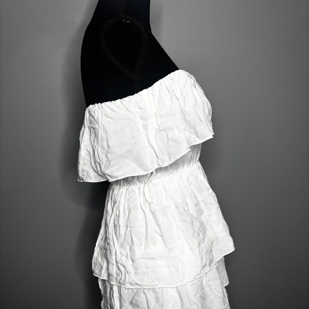Vintage Lovely Day Women’s Size S White Ruffled Flutter Sleeveless Size S / US 4 / IT 40 - 3 Thumbnail