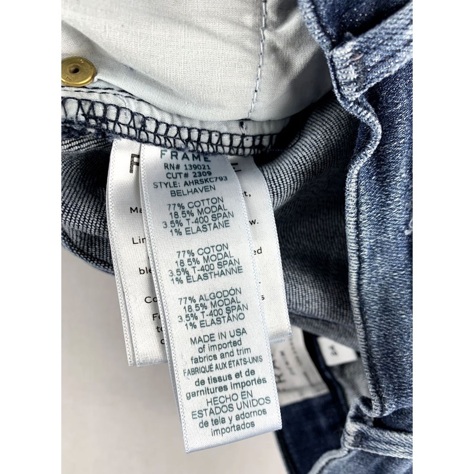 Frame FRAME DENIM BLUE JEANS WOMEN 24 ALI HIGH RISE SKINNY INSEAM 27 Size 42" / US 20 - 7 Thumbnail