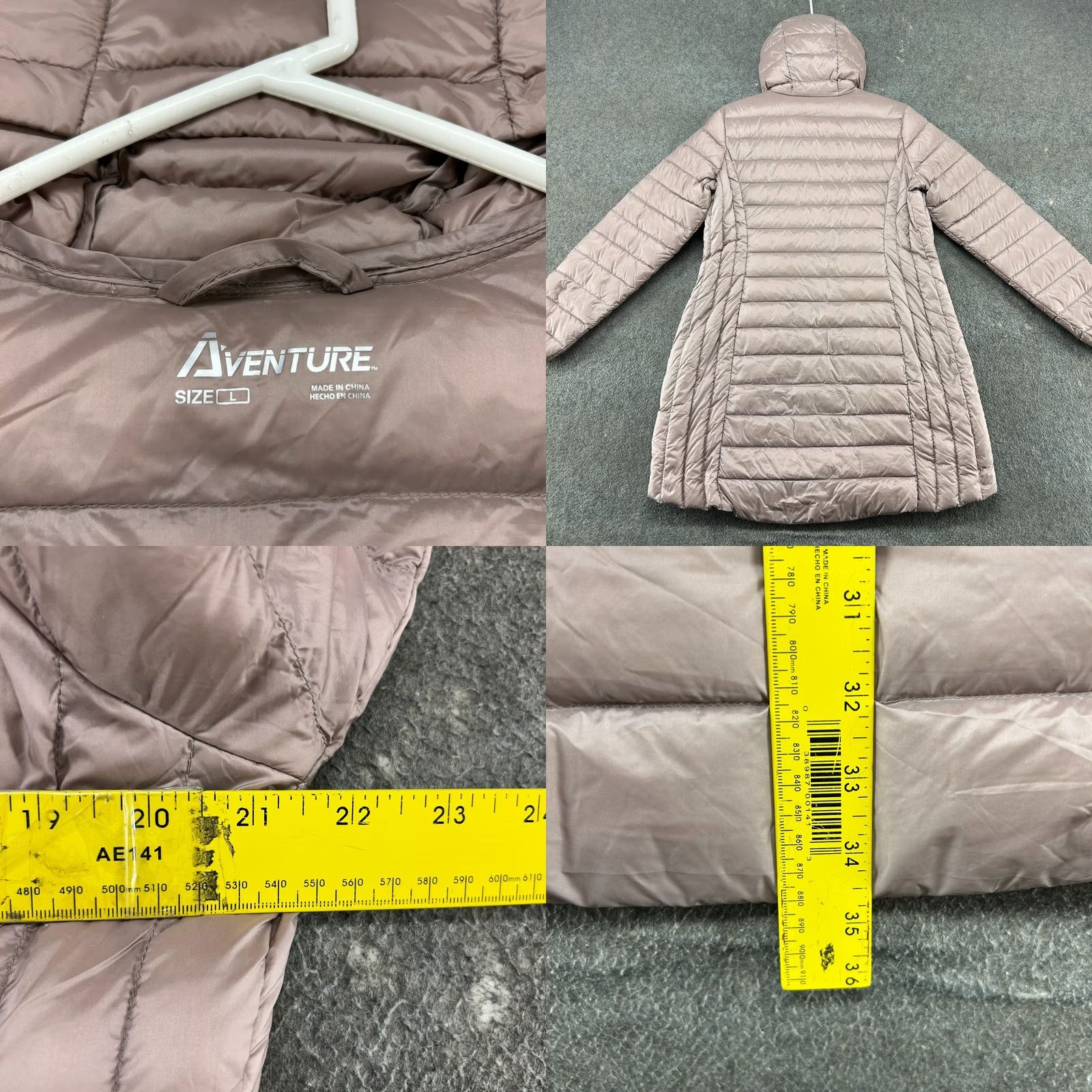 Pinko Adventure Jacket Womens L Pink Puffer Hooded Ultra Light Down Long Full Zip Size L / US 10 / IT 46 - 9 Thumbnail