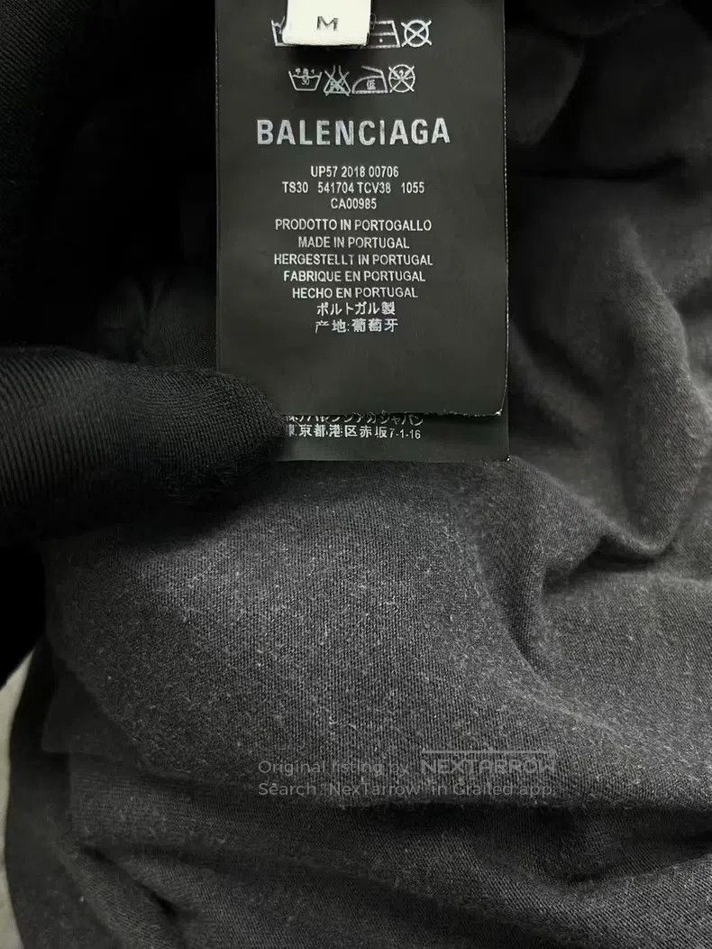 Balenciaga Balenciaga Distressed band logo lettering short sleeve Size US M / EU 48-50 / 2 - 6 Thumbnail